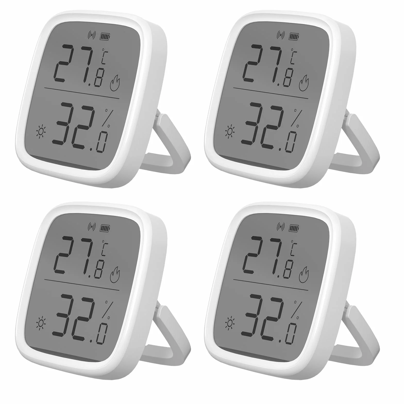 SONOFF SNZB-02D Zigbee czujnik temperatury i wilgotności, wyświetlacz LCD, wymaga koncentratora Zigbee, kompatybilny z Alexa, Google Home, Home Assistant, 4 sztuki