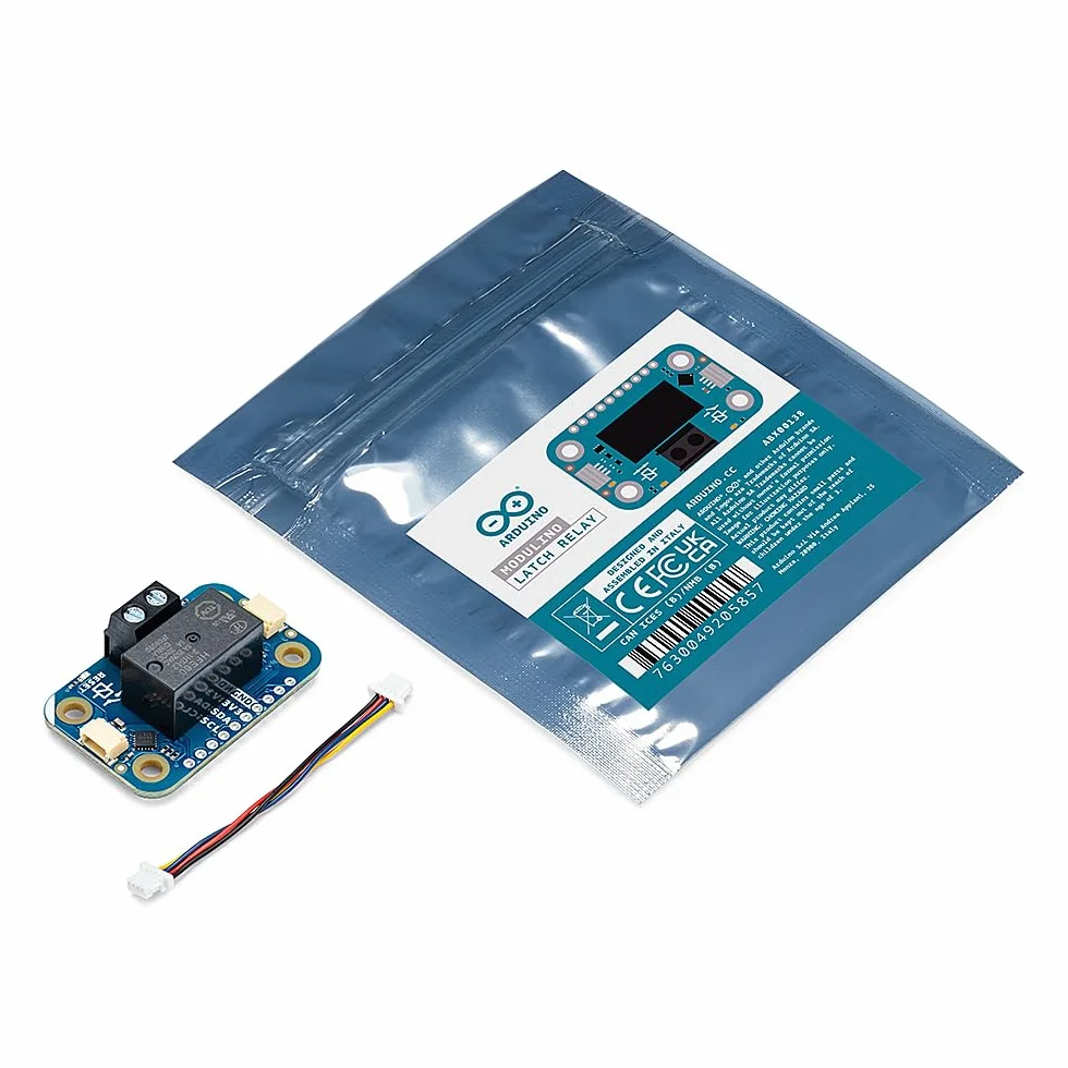 Arduino Modulino przekaźnik zatrzaskowy [ABX00138] – moduł przełączający dużej mocy | czujnik Qwiic Plug and Play | Łatwe prototypowanie za pomocą Arduino i MicroPython
