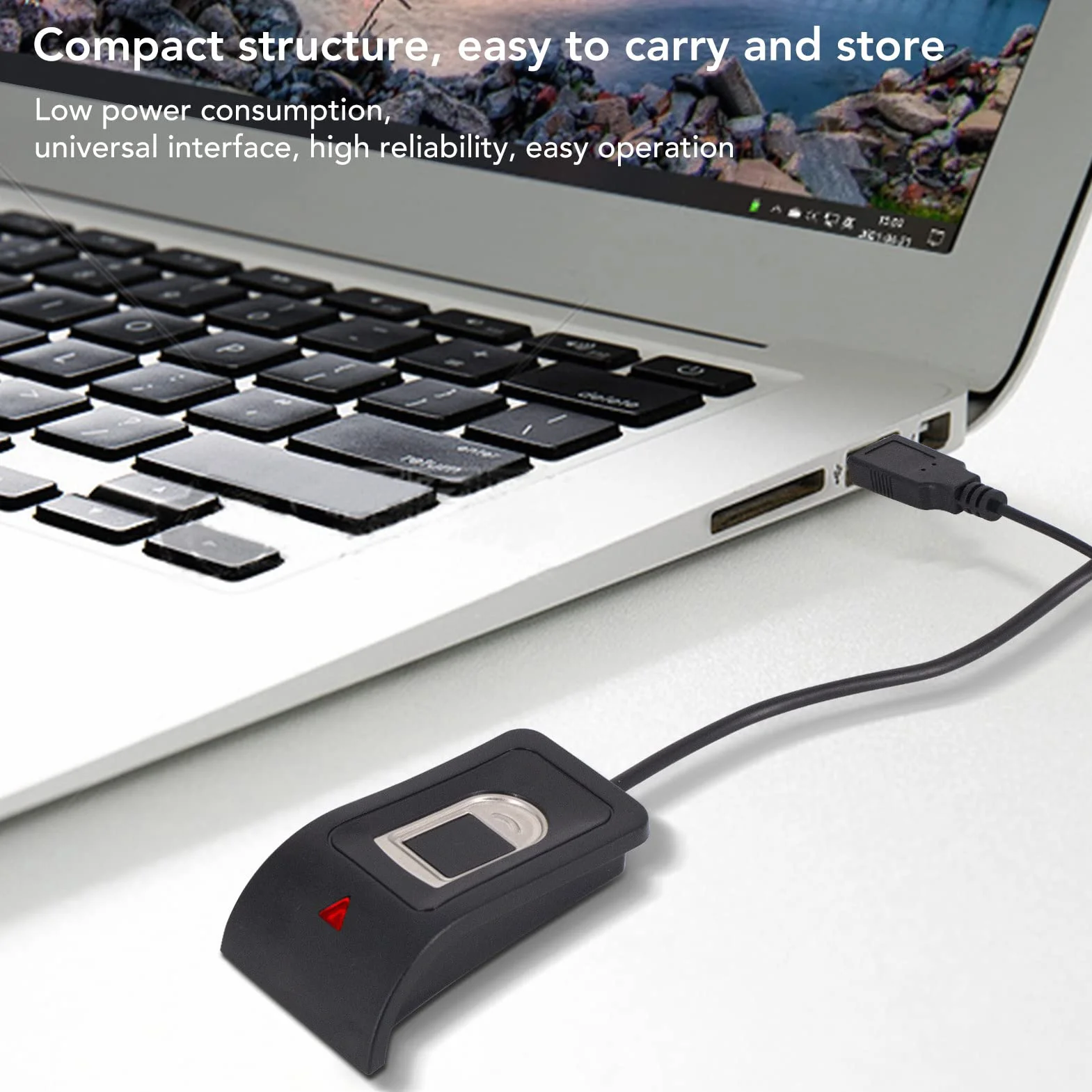 Czytnik Linii Papilarnych, Zestaw do Odcisków Palców Czytnik Linii Papilarnych USB z automatyczną kalibracją Kompaktowa Konstrukcja dla Rodziny