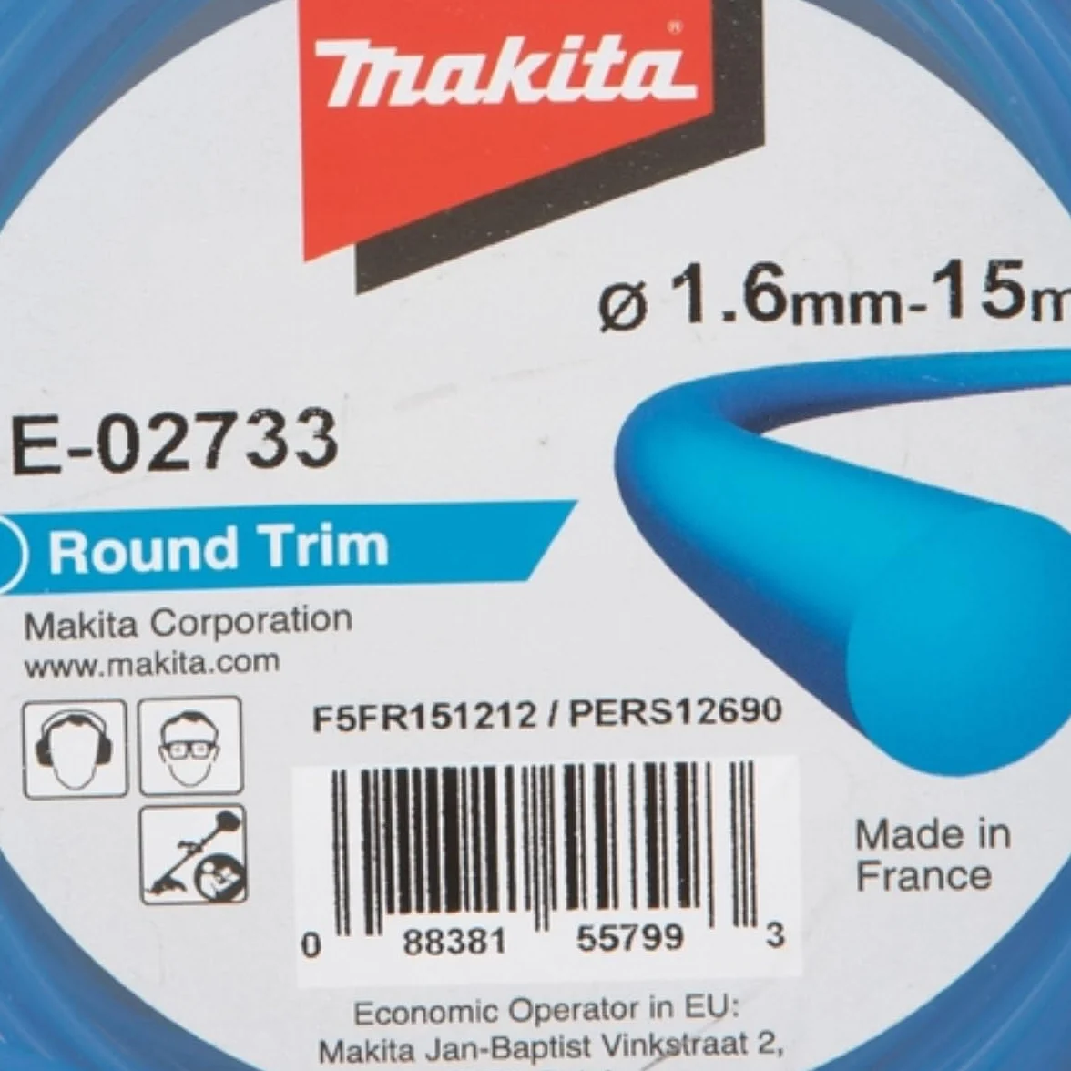 Makita E-02733 żyłka do koszenia okrągła 1,6 mm x 15 m niebieska