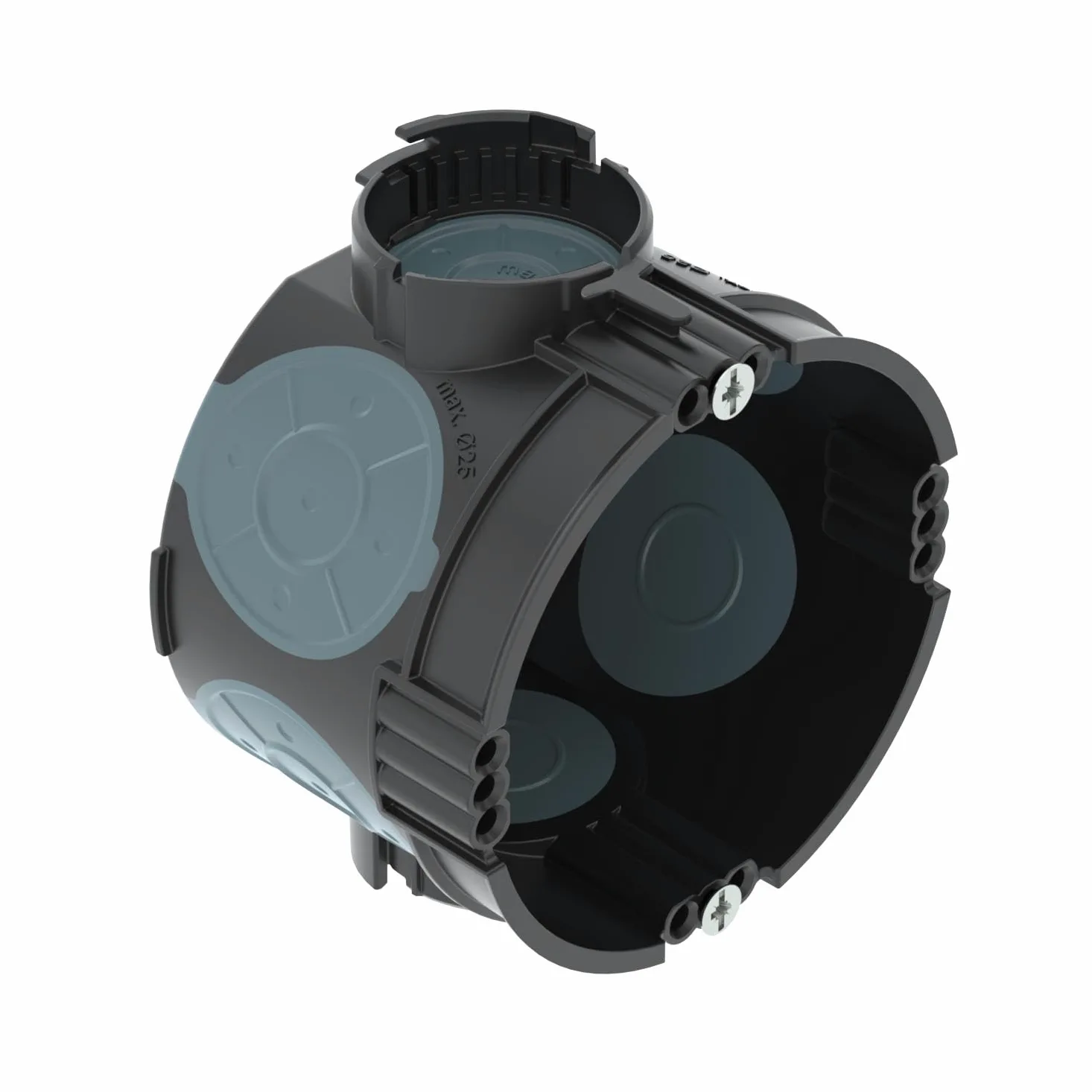 Obo Bettermann UG 46-GS-L UP puszka na urządzenia ze śrubami do urządzeń, hermetyczna Ø 60 mm, wys. 46 mm, PP/TPE, ti (ilość: 25 sztuk na jednostkę zamówienia)