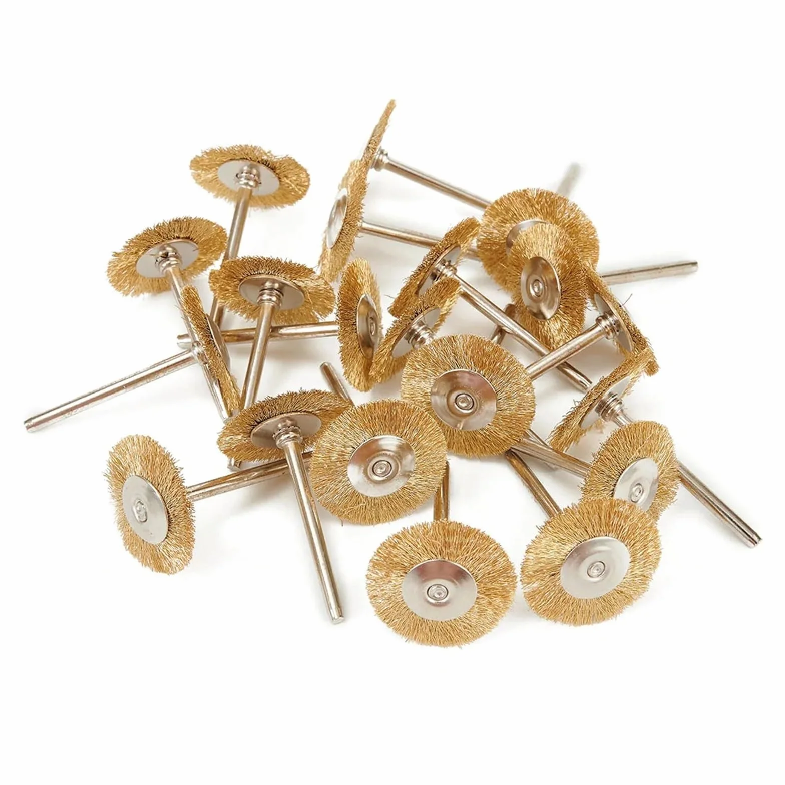 20 sztuk 3.175*25mm drut mosiężny szczotka tarczowa szlifierka narzędzie do polerowania wiertarka akcesoria do szczotek