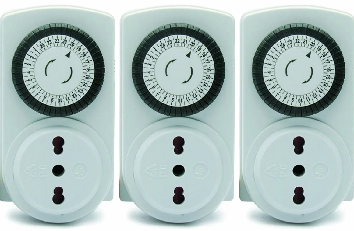Electraline 3333 Zestaw 3 sztuk, Programista dzienny mechaniczny zegar, 3680 W, 250 V, Zestaw 3