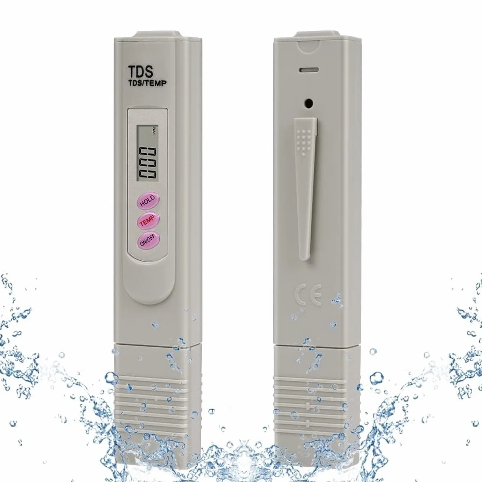 Flintronic Test jakości wody, miernik TDS, dokładność odczytu +/- 2%, tester wody TDS/Temp 2 w 1, do wody pitnej, basenu, hydroponiki, akwarium