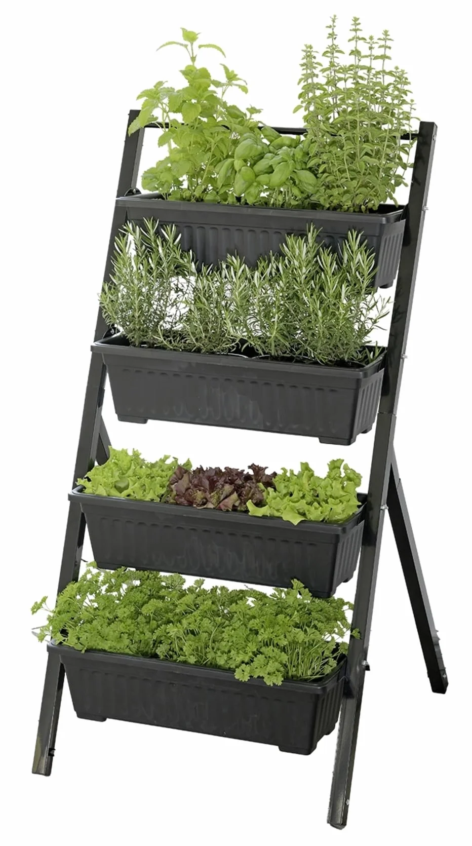 Maximex Pionowa podwyższona grządka 4 poziomy regulowany kąt nachylenia 56,5 x 108 x 62 cm