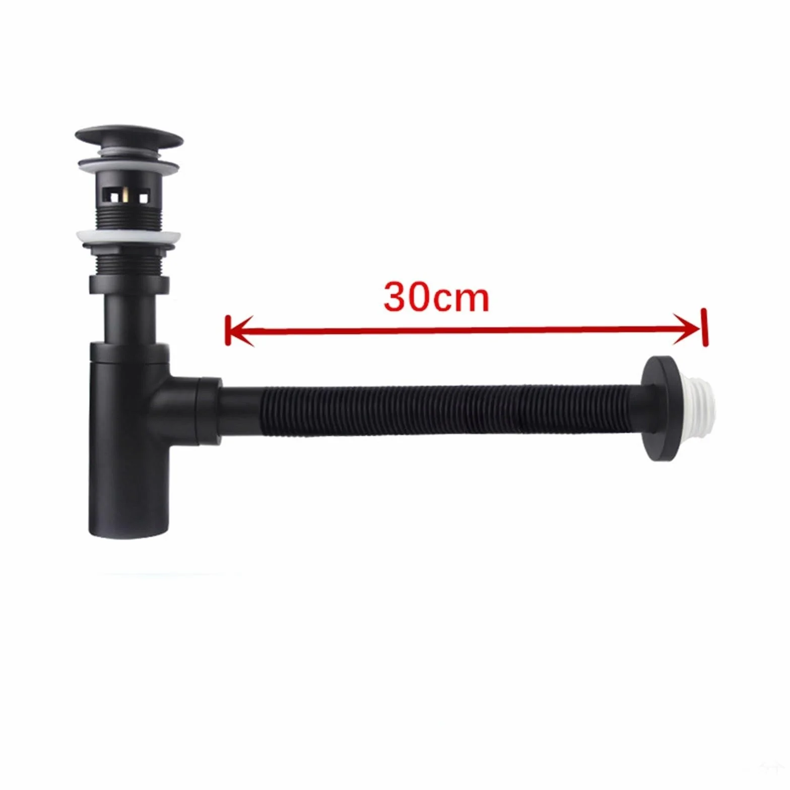 wtyczka do umywalki, wtyczka do zlewu, wyskakujące wtyczki do zlewu Syfon do umywalki zlewozmywakowej Syfon typu P 30 cm Elastyczna rura Syfon do butelki z umywalką Mosiężna umywalka łazienkowa Syfon