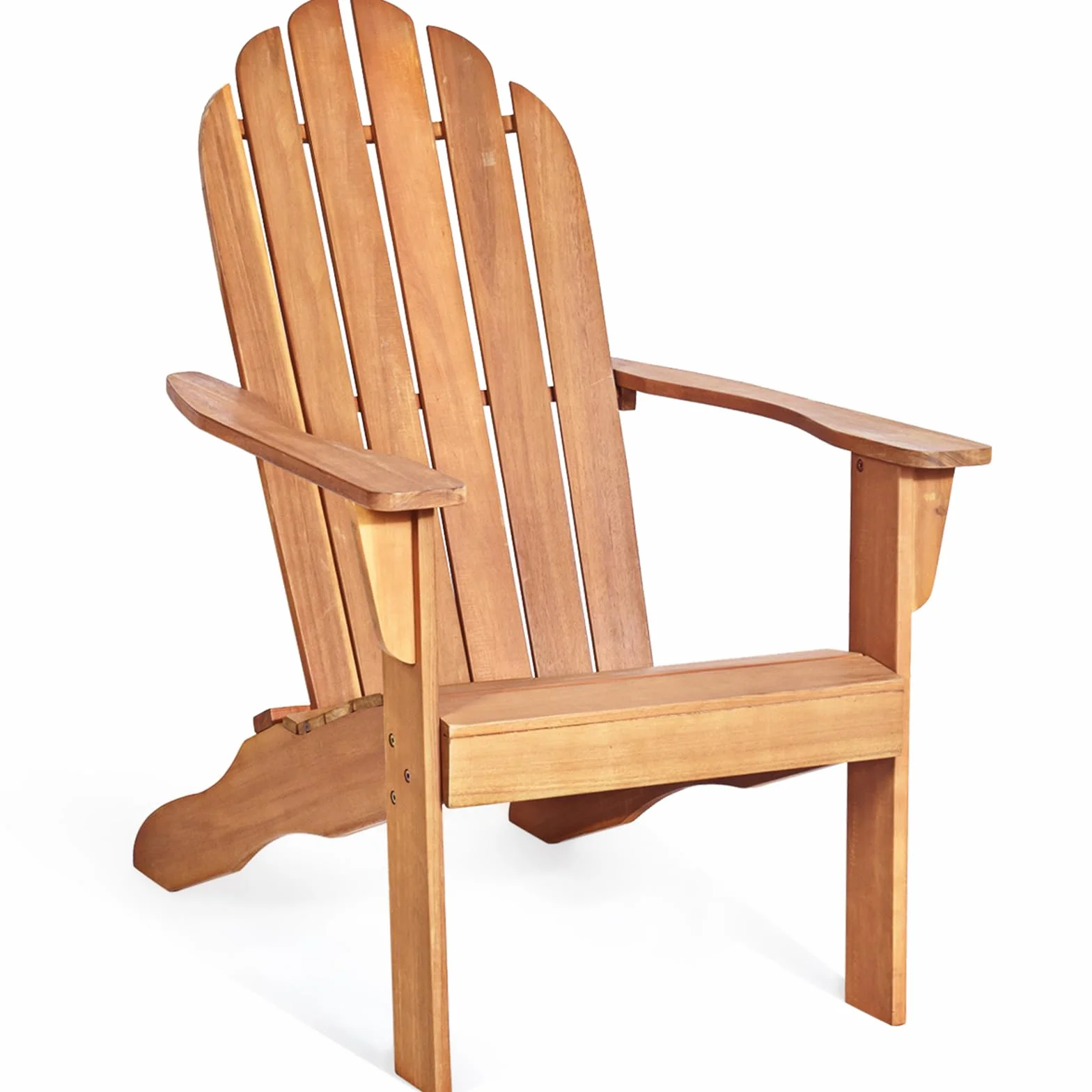 COSTWAY Adirondack krzesło ogrodowe z drewna akacjowego, fotel ogrodowy, nośność 160 kg