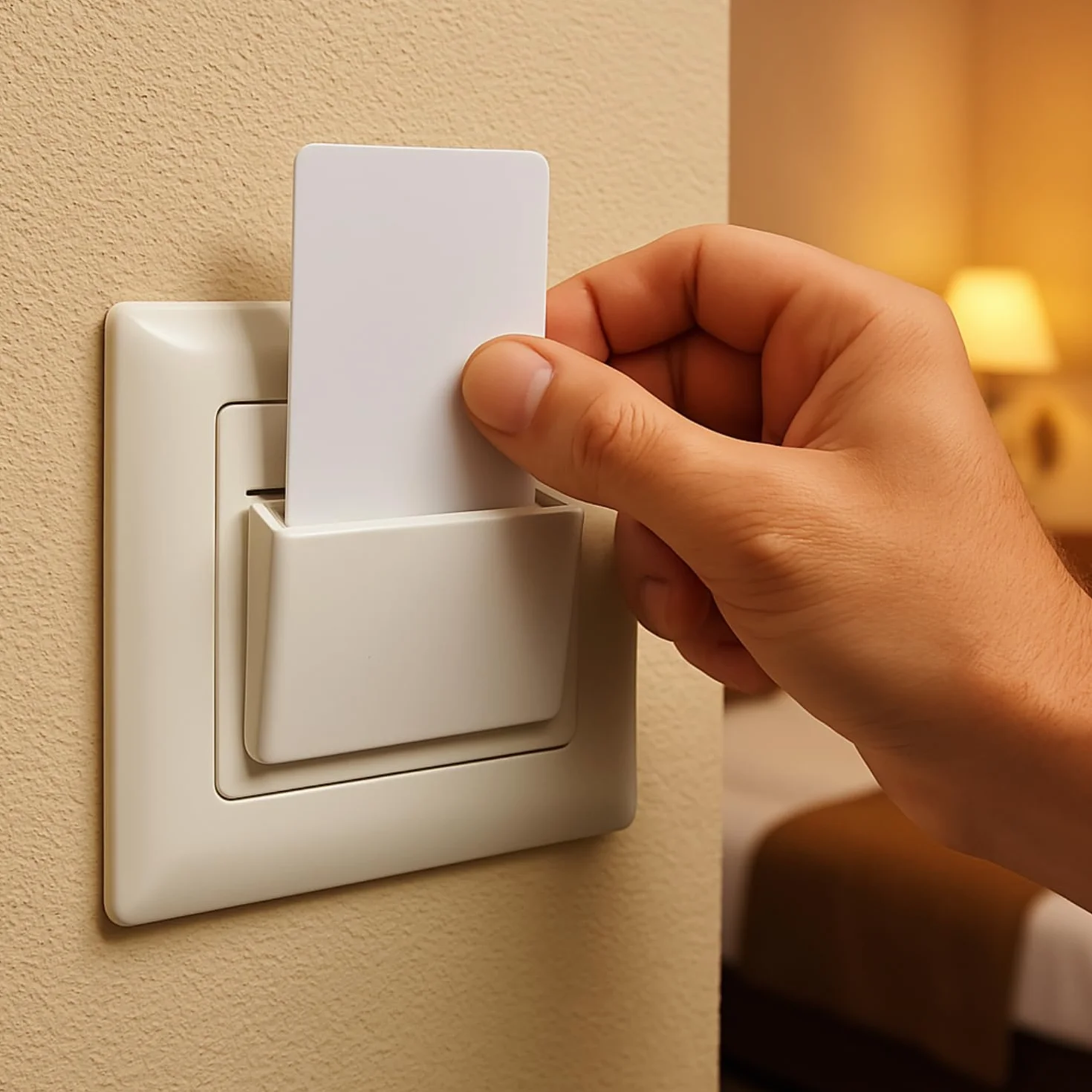 Zestaw 6 sztuk, podtynkowy przełącznik kart hotelowych, karta wtykowa, All-in-One, seria G1 czysta biel
