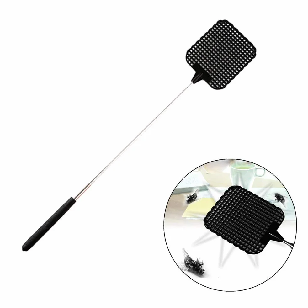 Plastikowa packa na muchy ze stali nierdzewnej z teleskopową rączką Swat łapka na komary