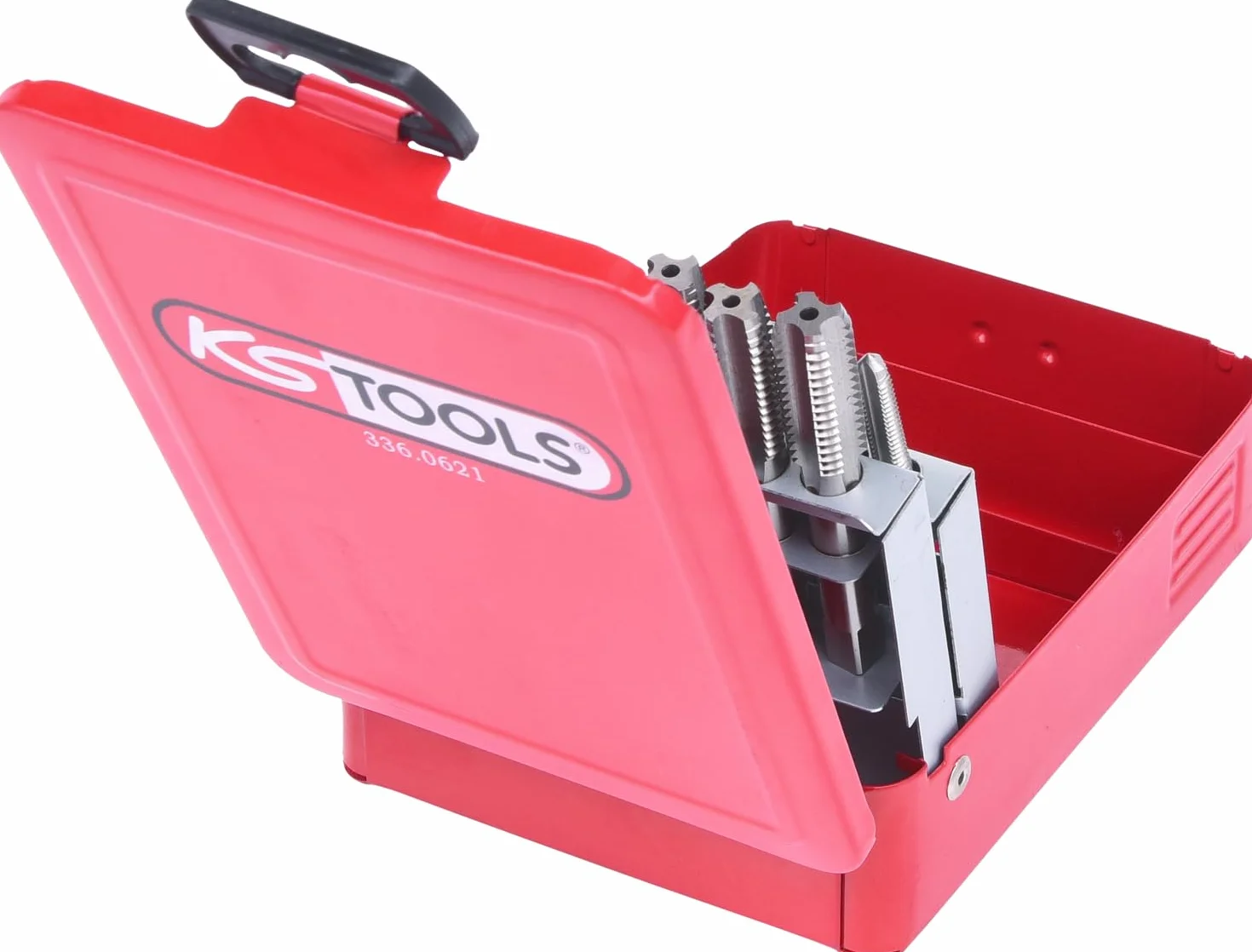 KS Tools 336.0621 HSS Zestaw gwintowników recznych Mw opakowaniu z blachy stalowej, 21-szt