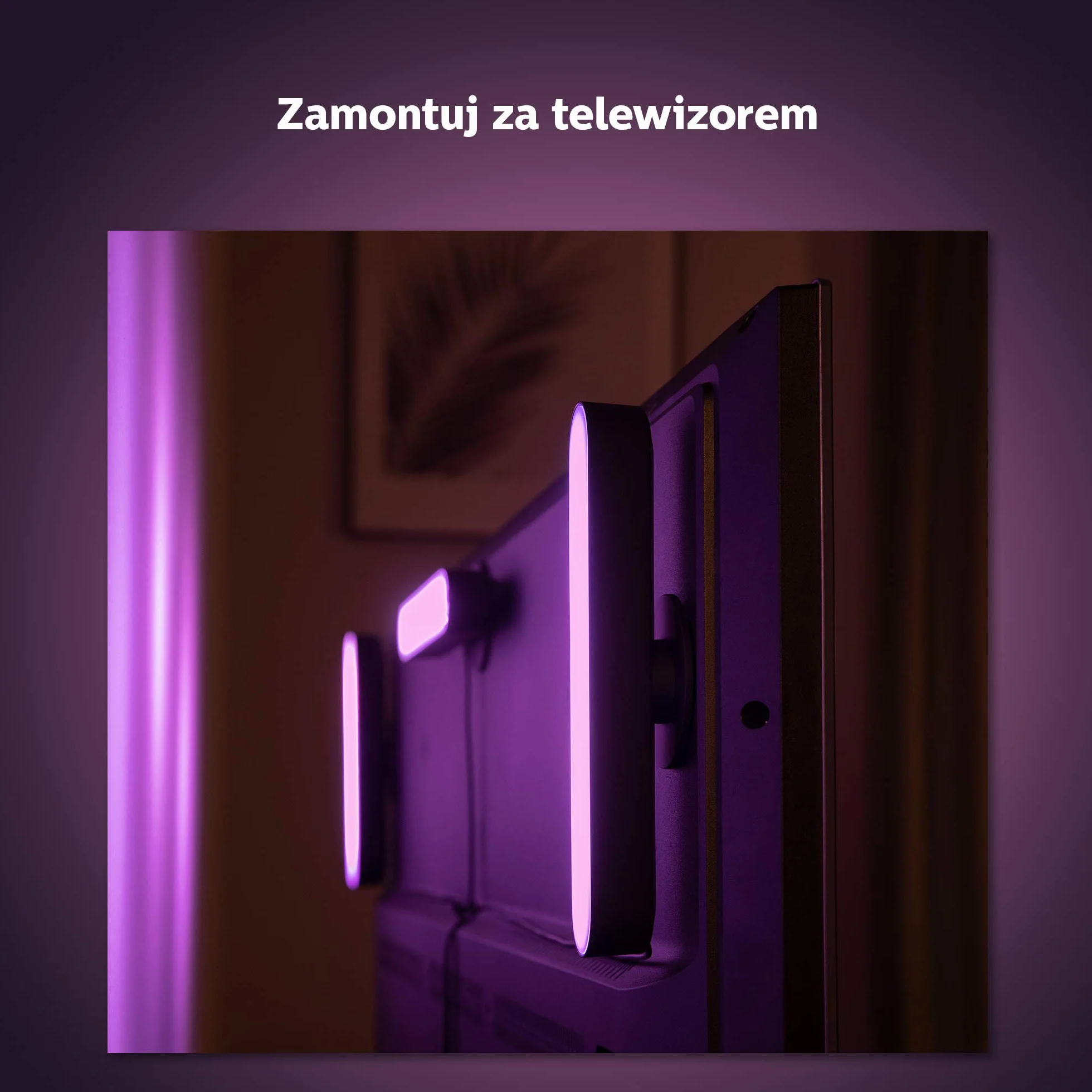 Philips Hue Play White and Colour Ambiance Smart Light Bar Podłużna Lampa Zestaw 2 szt. Czarny