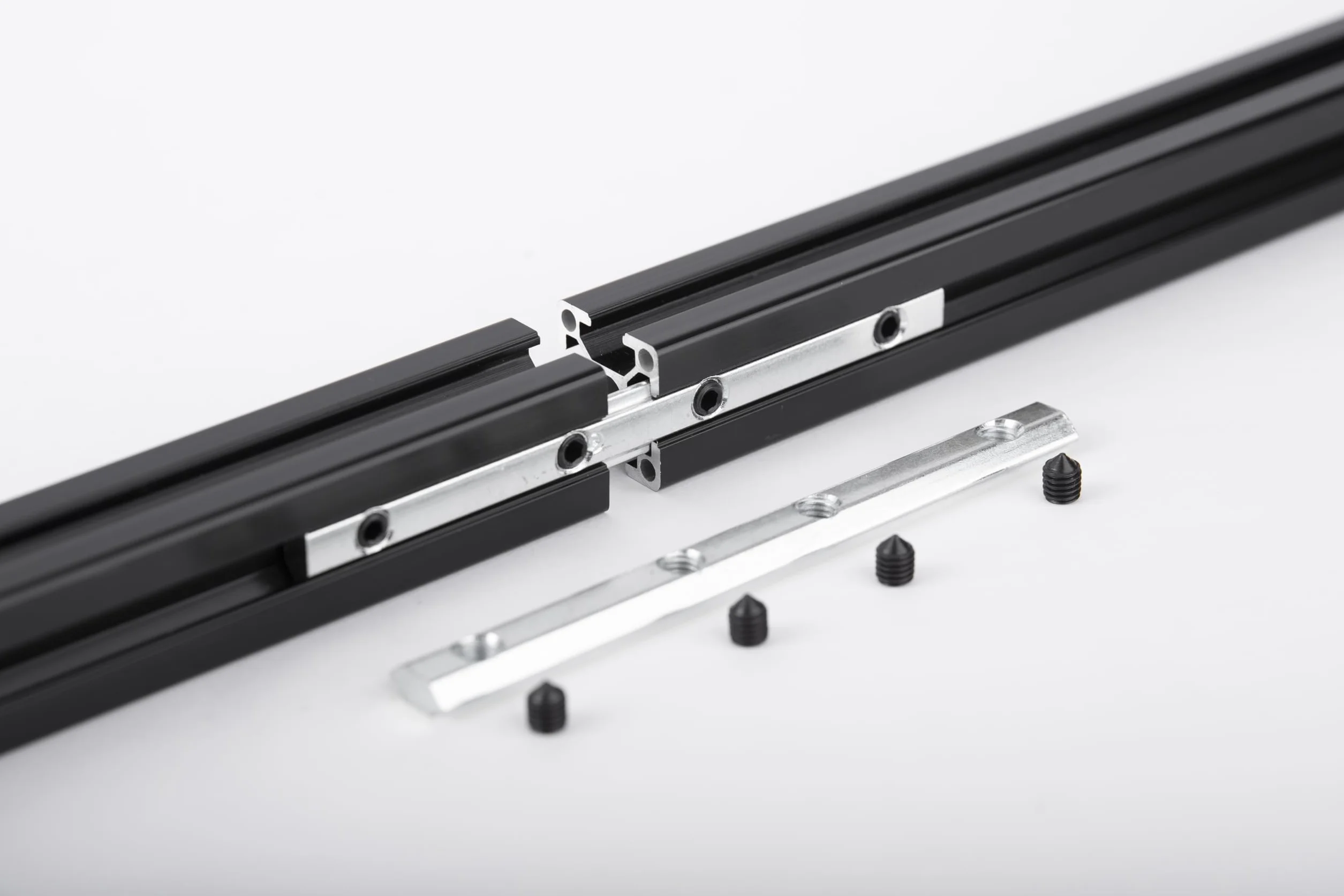 10 zestawów akcesoriów do profili aluminiowych serii 2020, wspornik złącza liniowego, 9,9 cm, odpowiedni do profili aluminiowych w kształcie litery T 6 mm