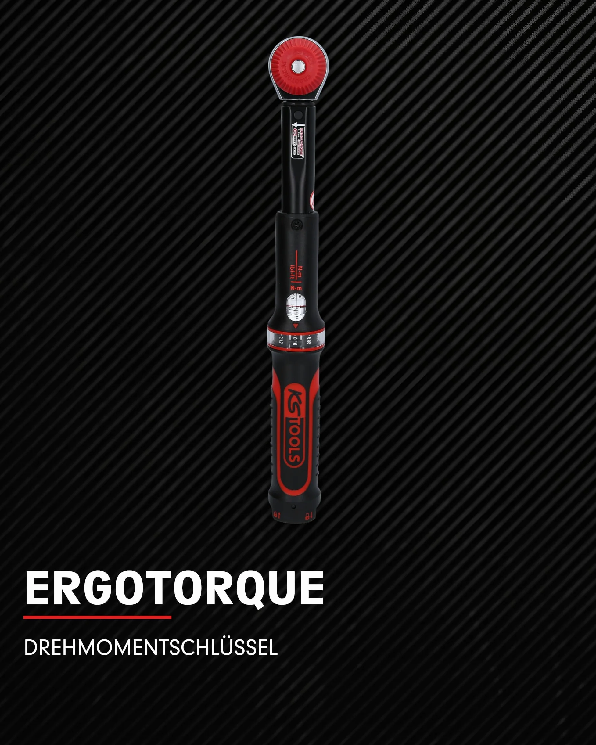 KS Tools 516.1402 1/4" ERGOTORQUE precision klucz dynamometryczny z obrotową głowicą grzechotkową, 1-5Nm