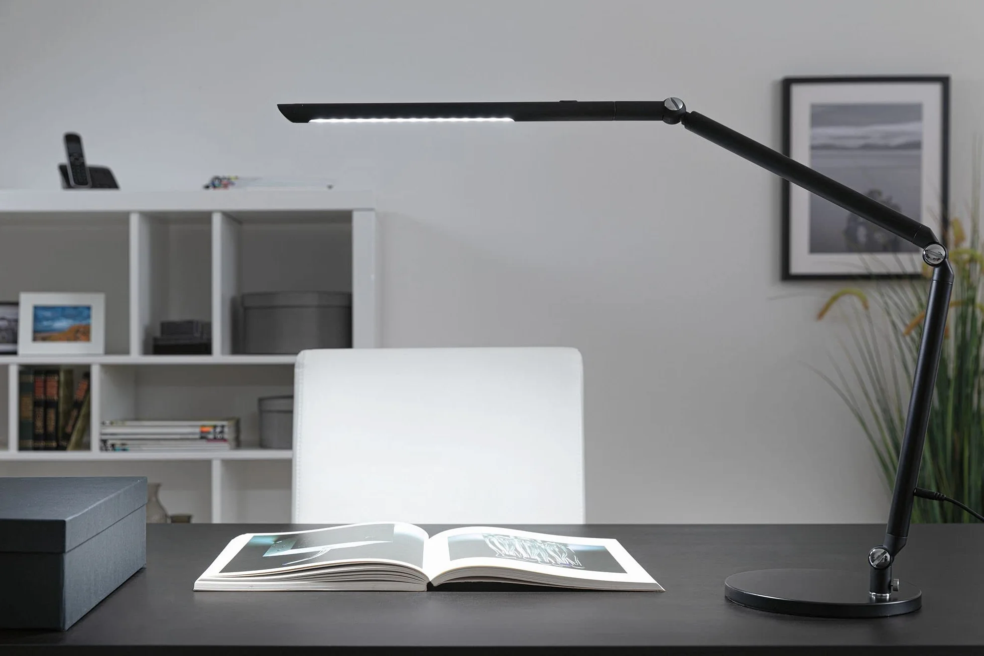 Paulmann 78912 LED lampa biurkowa FlexBar White Switch Tunable White 1x10,6 W przyciemniana, lampki pomocnicze, kolor czarny, lampa na stół 3000 K