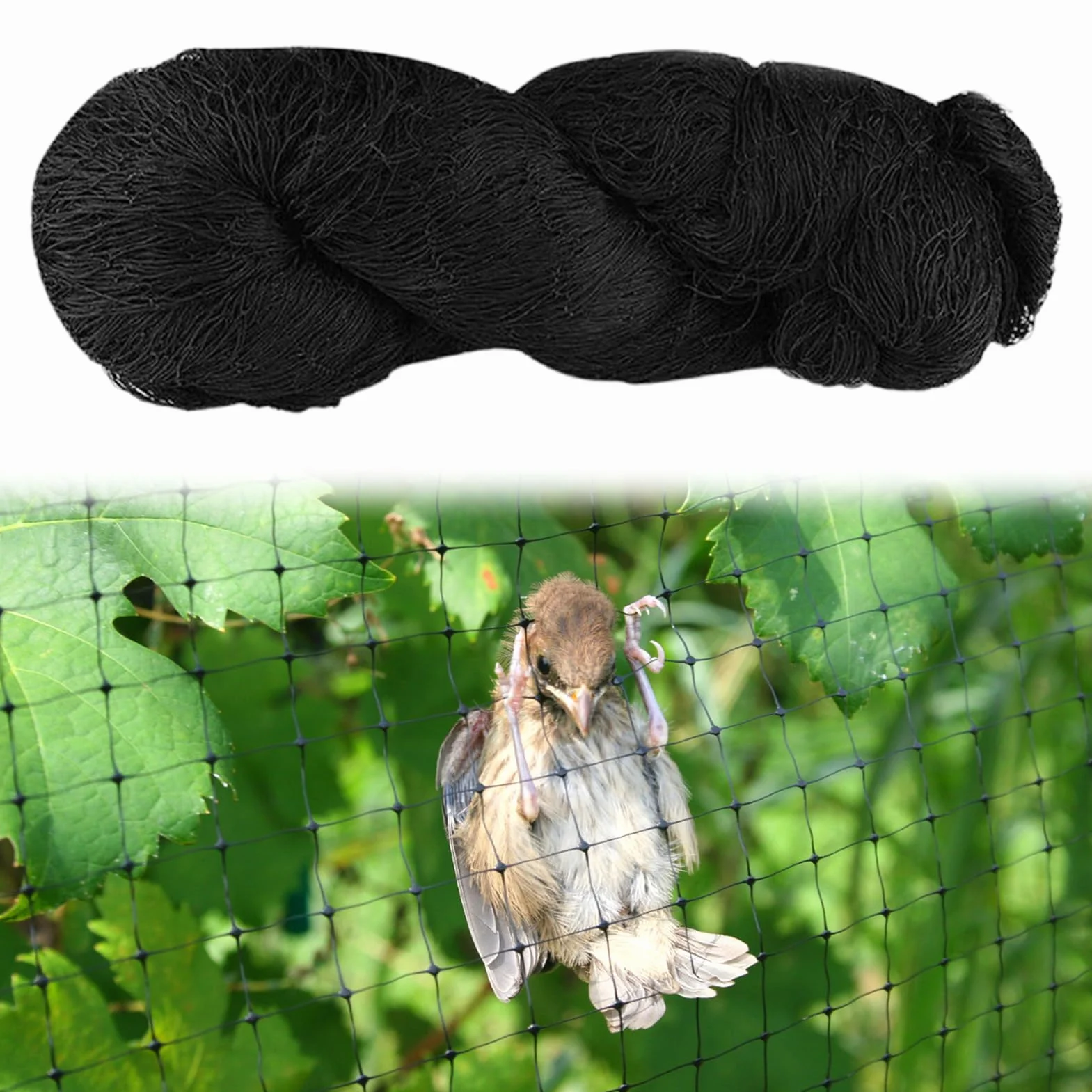 Siatka Przeciw Ptakom 7,5 m x 15 m - Chroniąca Przed Gołębiami, Drobiazgowa, Wytrzymała, Wielokrotnego Użytku - Do Roślin, Warzyw, Stawu