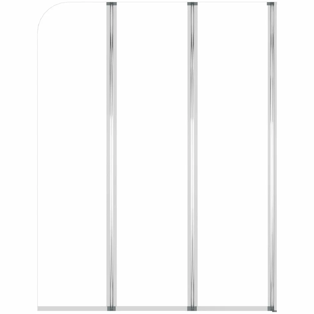 Kabiny prysznicowe 2 szt. 104 x 130 cm szkło hartowane przezroczyste | Składana konstrukcja, profile aluminiowe, łatwy montaż, do wanny