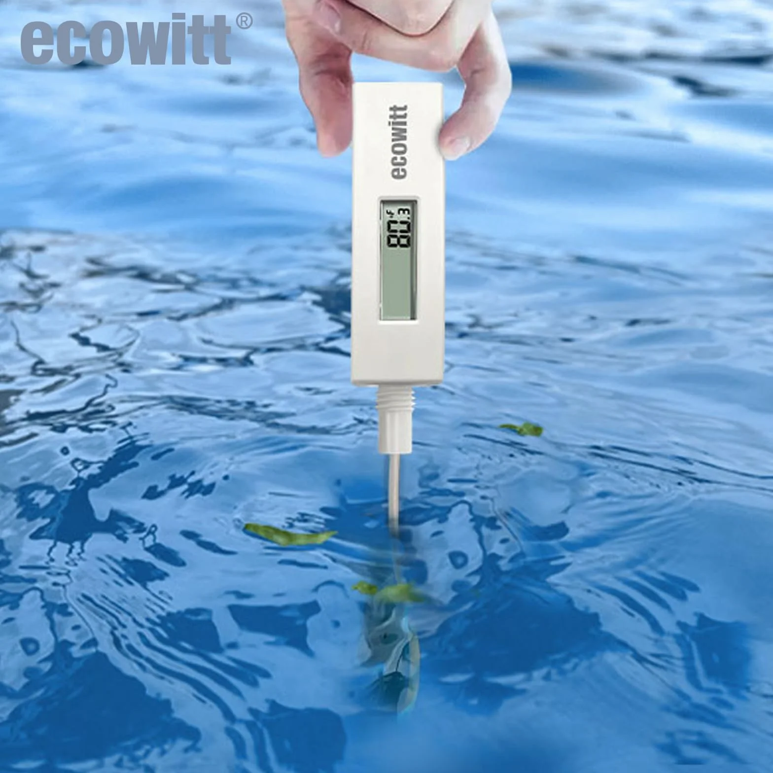 ECOWITT WN34 czujnik temperatury gleby wodoodporny z wyświetlaczem LCD sonda 30 cm