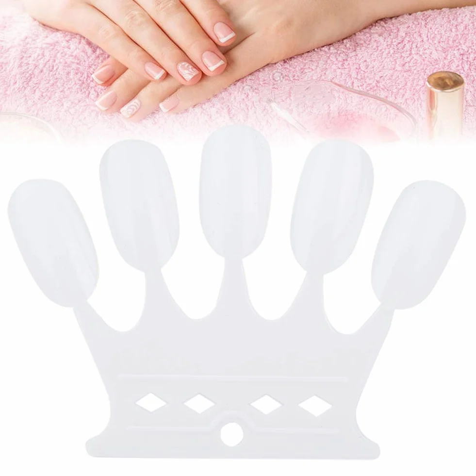 Tipsy do paznokci, 10 sztuk Patyczki do paznokci Wyświetlacz Lakier do paznokci Kolorowa karta Praktyka Szablony do manicure z żelem Narzędzie do wskazywania (biały)