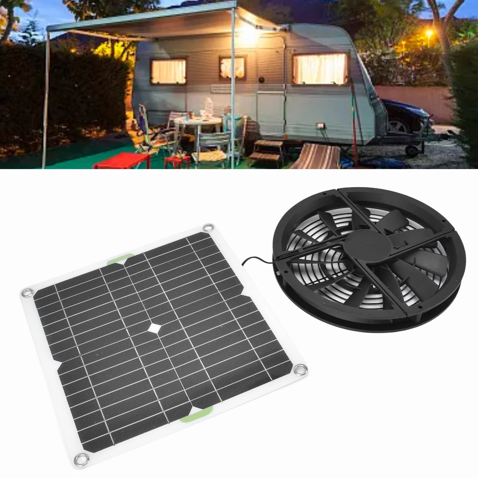 Zestaw Wentylatorów Solarnych 100W Odporna na Panele Słoneczne wentylację Wydech
