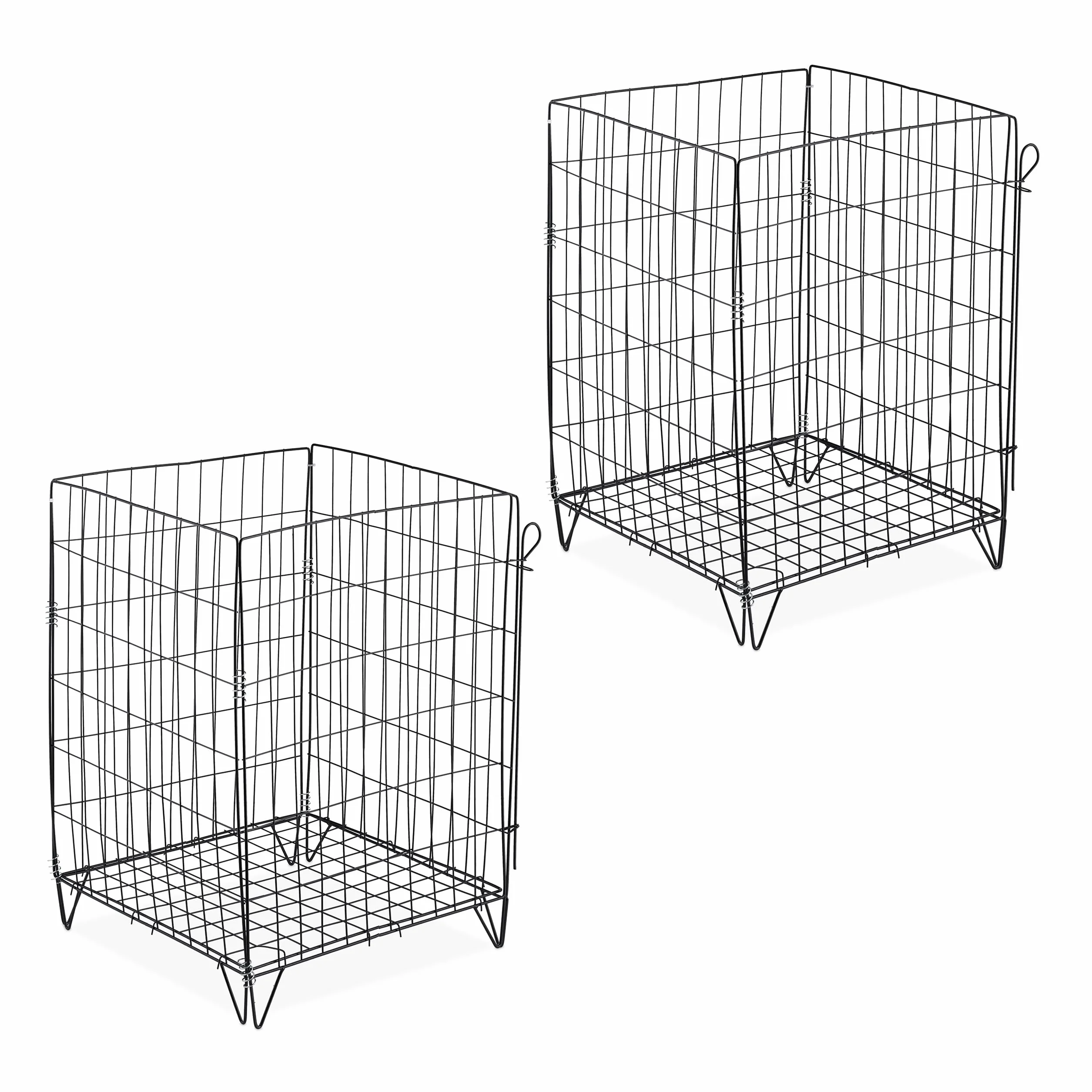 Relaxdays Kompostownik metalowy 68x46x46 cm stal czarny