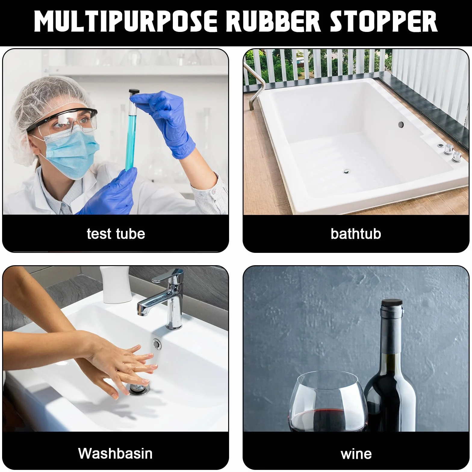 cobee 80 szt. Wtyczka z gumy silikonowej, 8 rozmiarów plastikowych zaślepek otworowych, zestaw zaślepek silikonowych, czarna, wysokotemperaturowa wtyczka z otworem typu T do malowania proszkowego