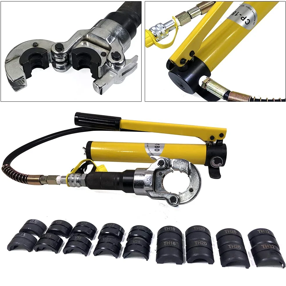 Hydrauliczne szczypce do zaciskania prasa promieniowa rura miedziana szczęki hydrauliczne narzędzie do konturowania narzędzia ręczne narzędzia montażowe tuleje druciane wąż do rur kompozytowych V12-28