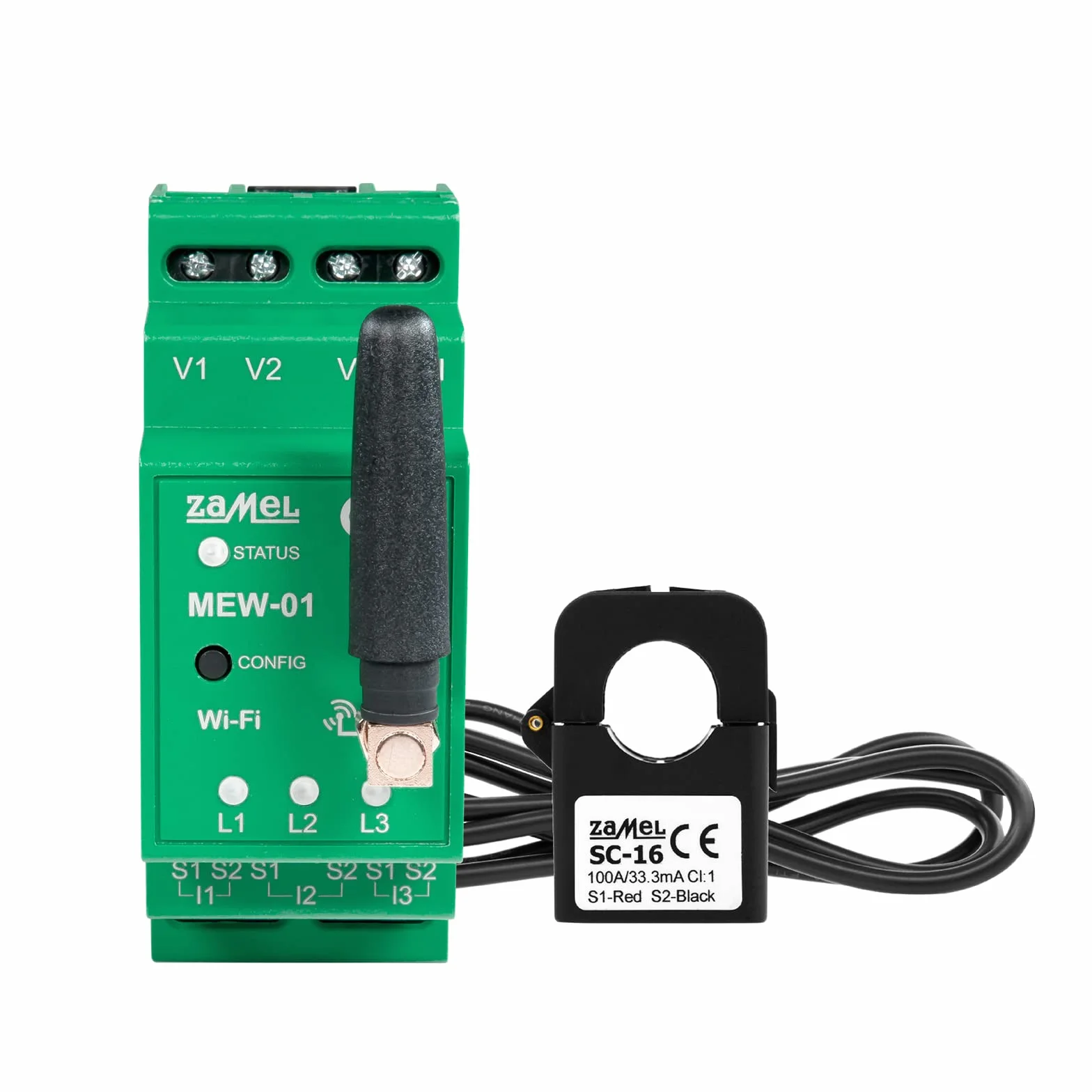 SUPLA MEW-01/1F MEW-01/1F monitor energii, 3-fazowy, WiFi, miernik energii, kolor zielony