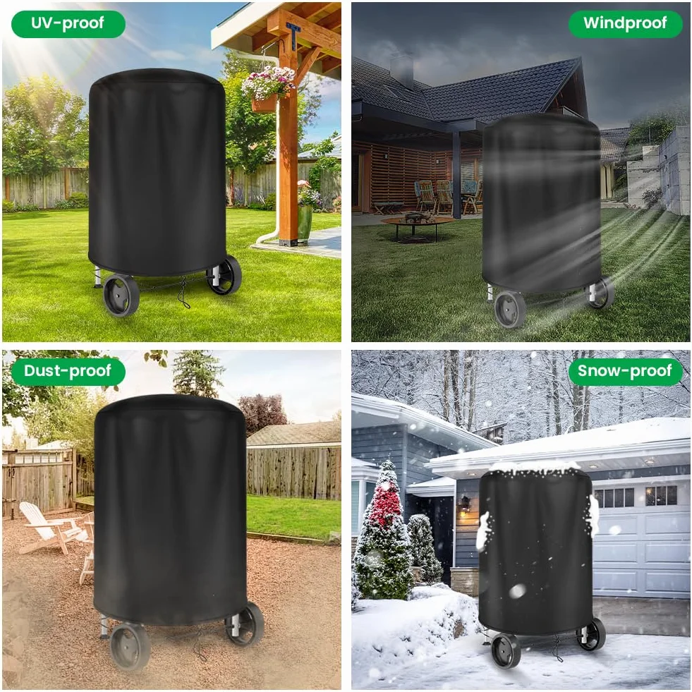 OFFCUP Pokrowiec do grilla Weber 57 cm wodoodporny PU Oxford 210D okrągły Ø70 x 90 cm