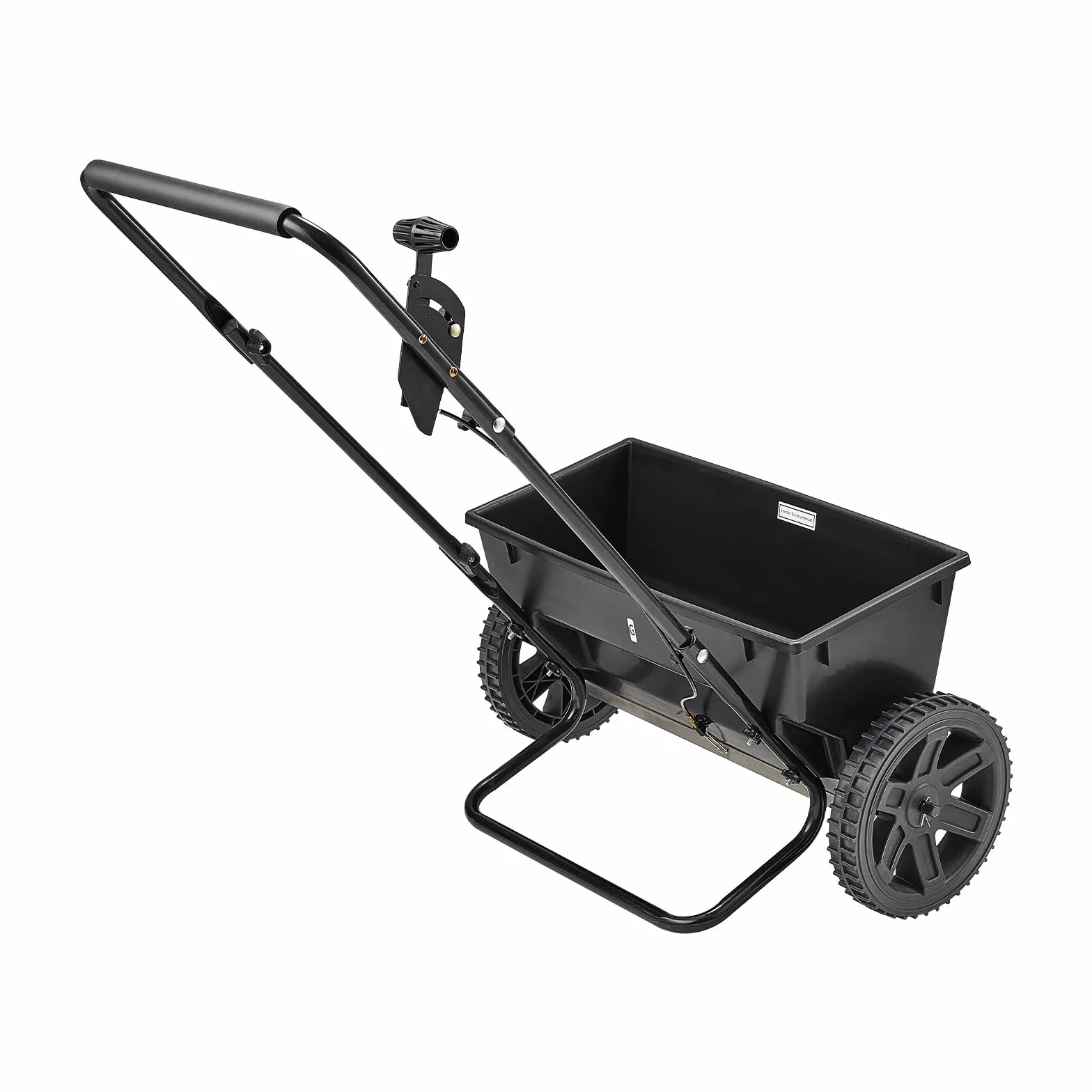 VEVOR Wózek do rozsiewania, pojemność 22,6 kg, wózek wirowy z lejkiem do napełniania, szerokość 460 mm i 30 możliwości regulacji, opony 25,4 cm, rozsiewacz nawozów do nasion, nawóz