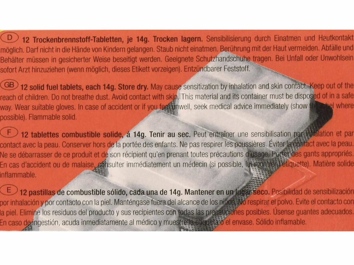 Esbit Suche tabletki paliwowe, 14 g, 12 sztuk w opakowaniu