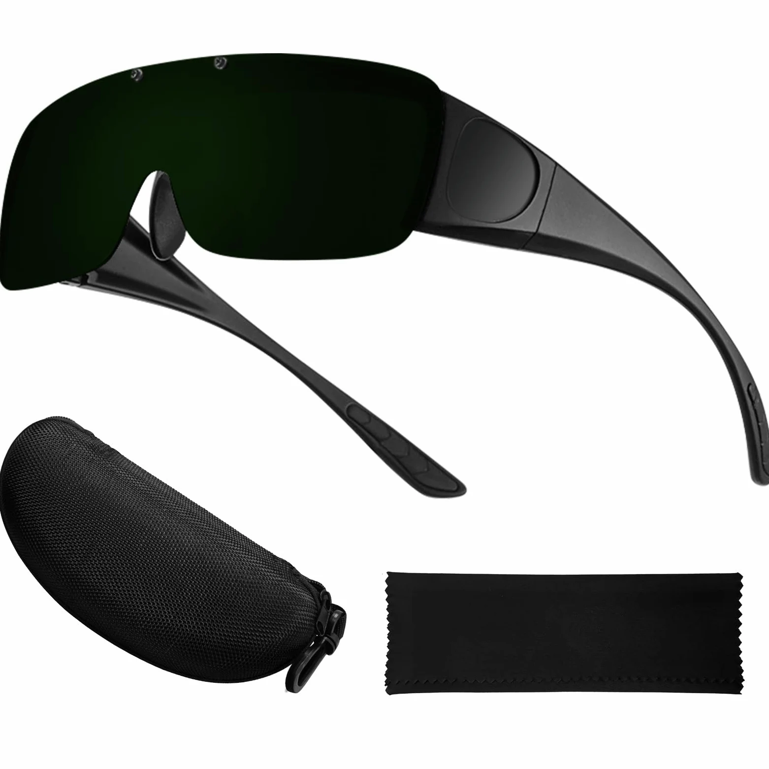 Męskie okulary spawalnicze składane okulary spawalnicze cień 8 ochrona UV/IR do spawania łukowego MIG/TIG cięcie plazmowe i szlifowanie metalu z etui do przechowywania