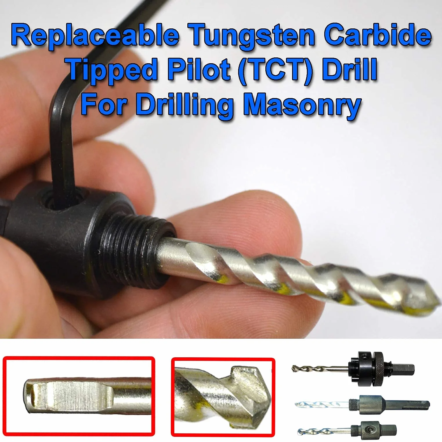 Trzpień do otwornic SDS Plus Arbor do otwornic 1 1/10.2 cm Upto i Inc 20.3 cm SDS Plus Trzpień do otwornicy ma wiertło pilotowe TCT do wiercenia otworów w murze z cegły betonowej, zastosowanie z