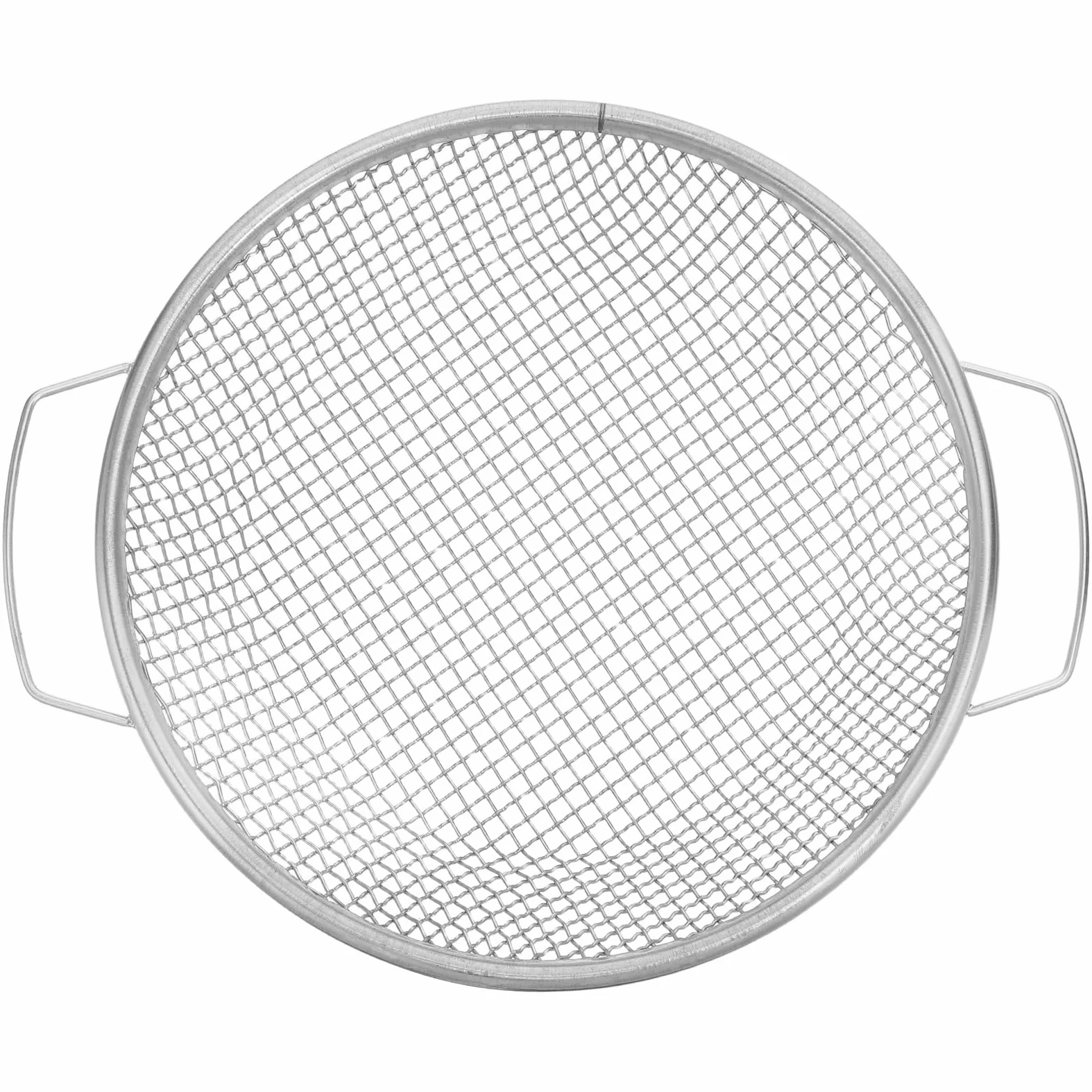 Ergonomiczne okrągłe sitko ogrodowe ze stali nierdzewnej, 30 cm, do analizy gleby, kompostu i piasku, narzędzie o drobnych oczkach do wydajnego ogrodnictwa
