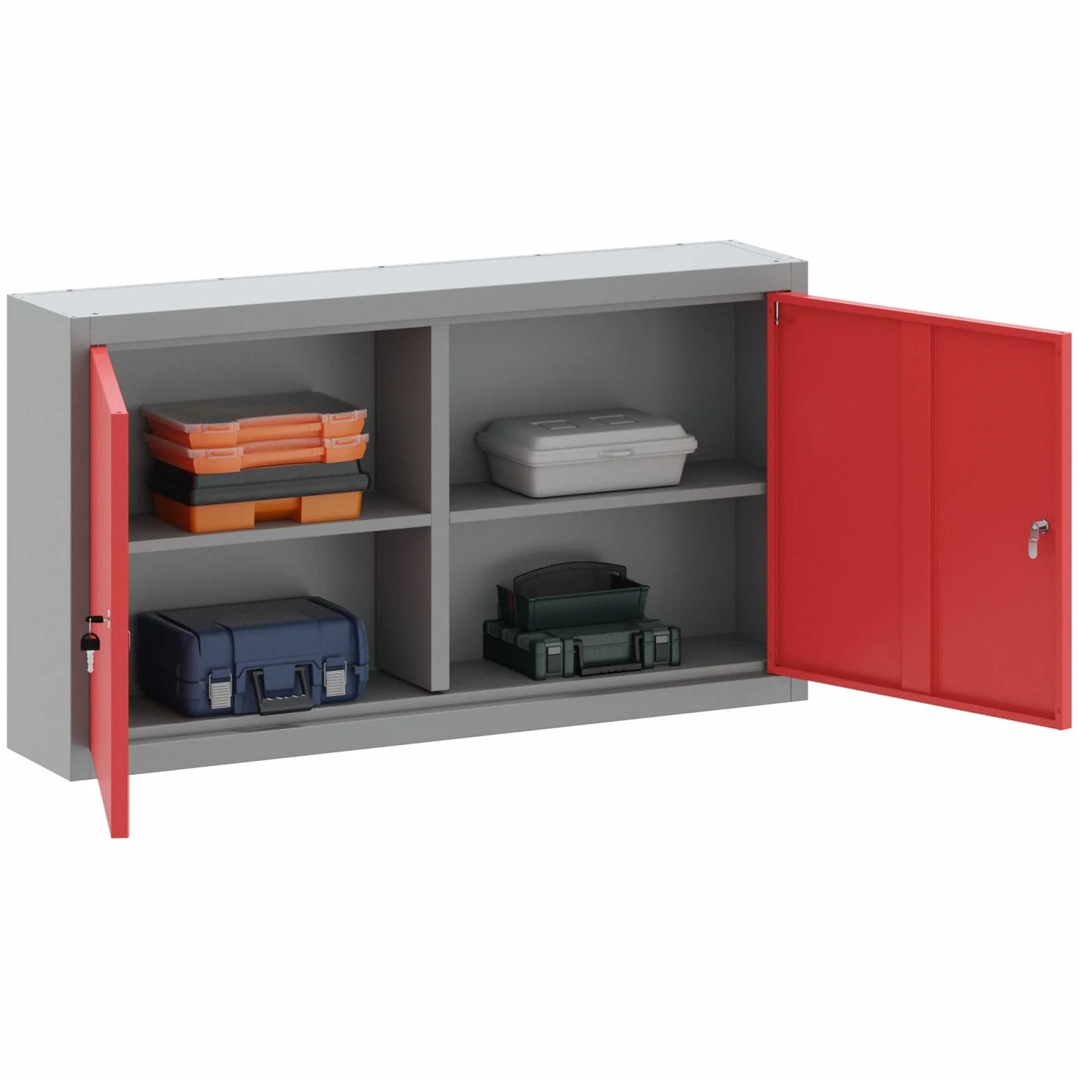 Generic Narzędzia do Szafki na Dole, Duże Przechowywanie, Stylowy Design, Trwały materiał do Warsztatów, Pomieszczenia Rzemieślnicze, Balkony, z Szarym Stalowym Materiałem, 39,4 X 7,9 X