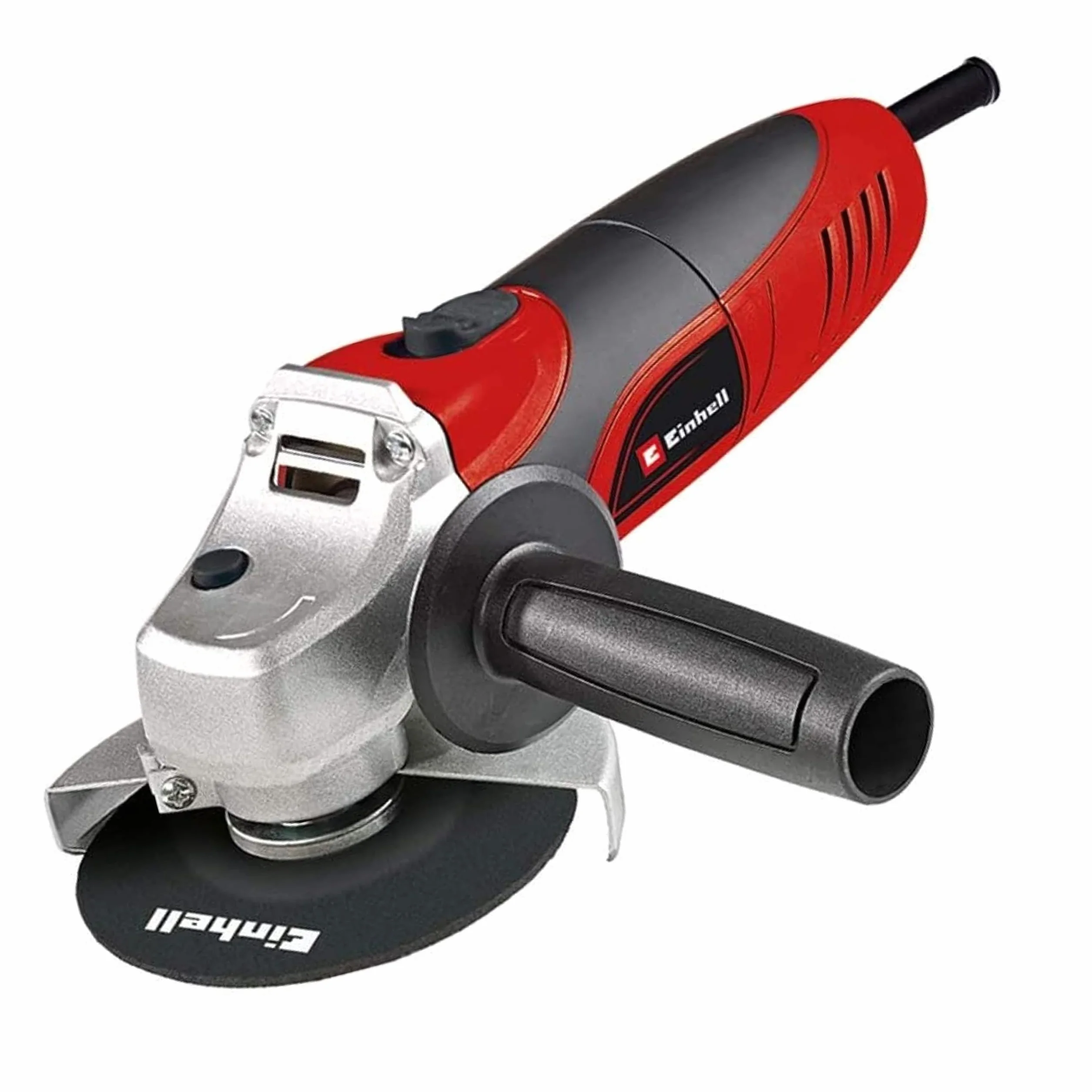 Einhell Szlifierka kątowa TC-AG 125 (850 W, prędkość obrotowa 12 000 1/min, średnica tarczy 125 mm, ochrona tarczy, blokada wrzeciona, płaska aluminiowa głowica przekładni)