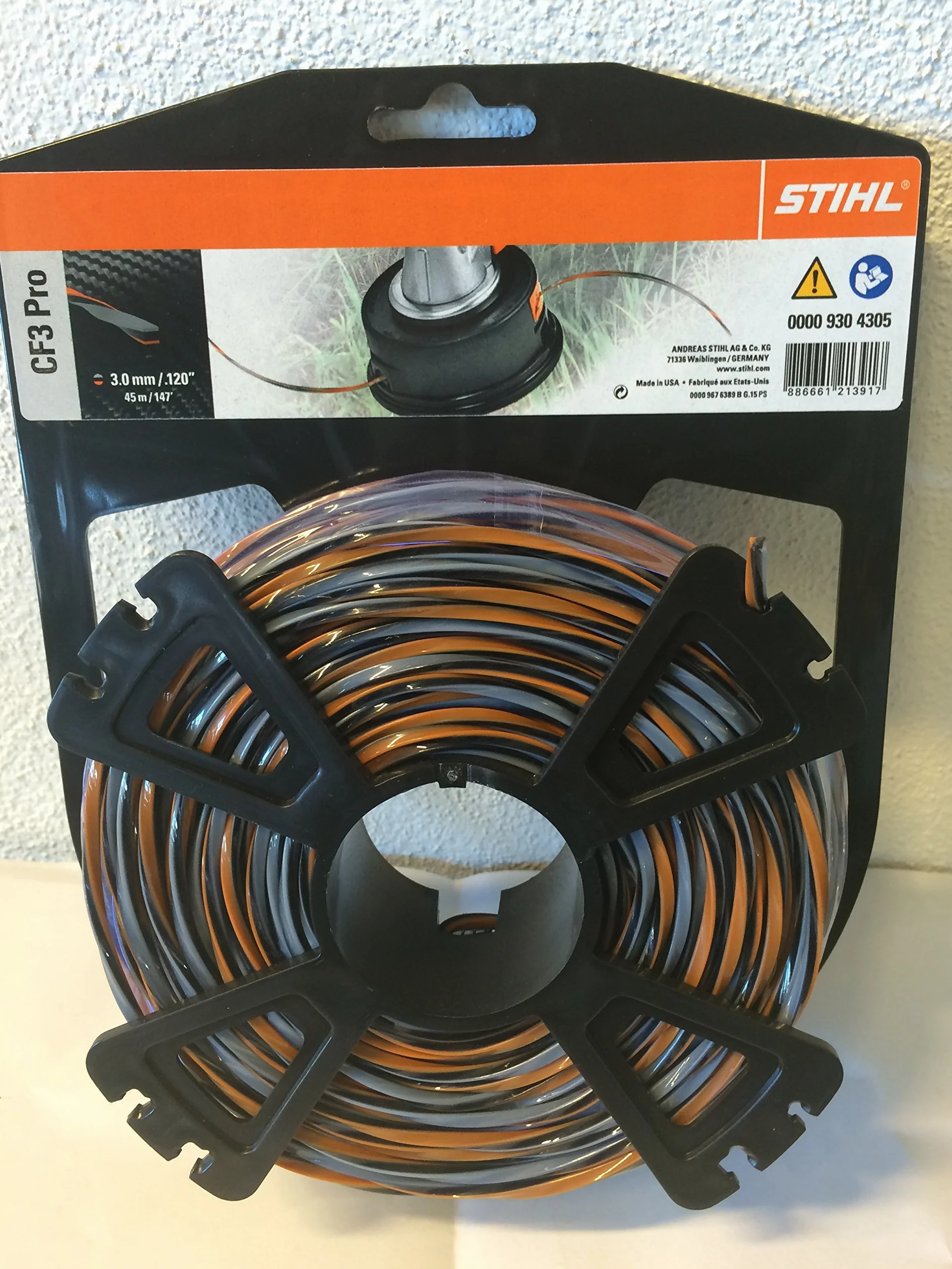 STIHL CF3 Pro nici do koszenia w kształcie krzyża, z węglem, pomarańczowe