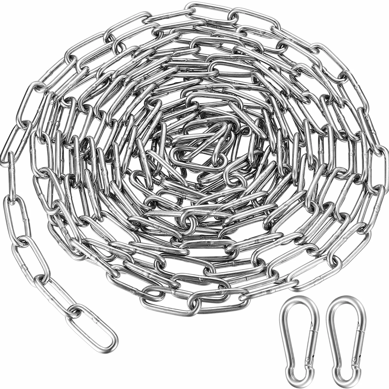 Łańcuszek ze stali nierdzewnej, towar sprzedawany na metry, metalowy łańcuszek, łańcuch stalowy, ogniwa, łańcuszek przedłużający, stal nierdzewna, do zawieszenia, łańcuszek kotwiczny, na pranie,