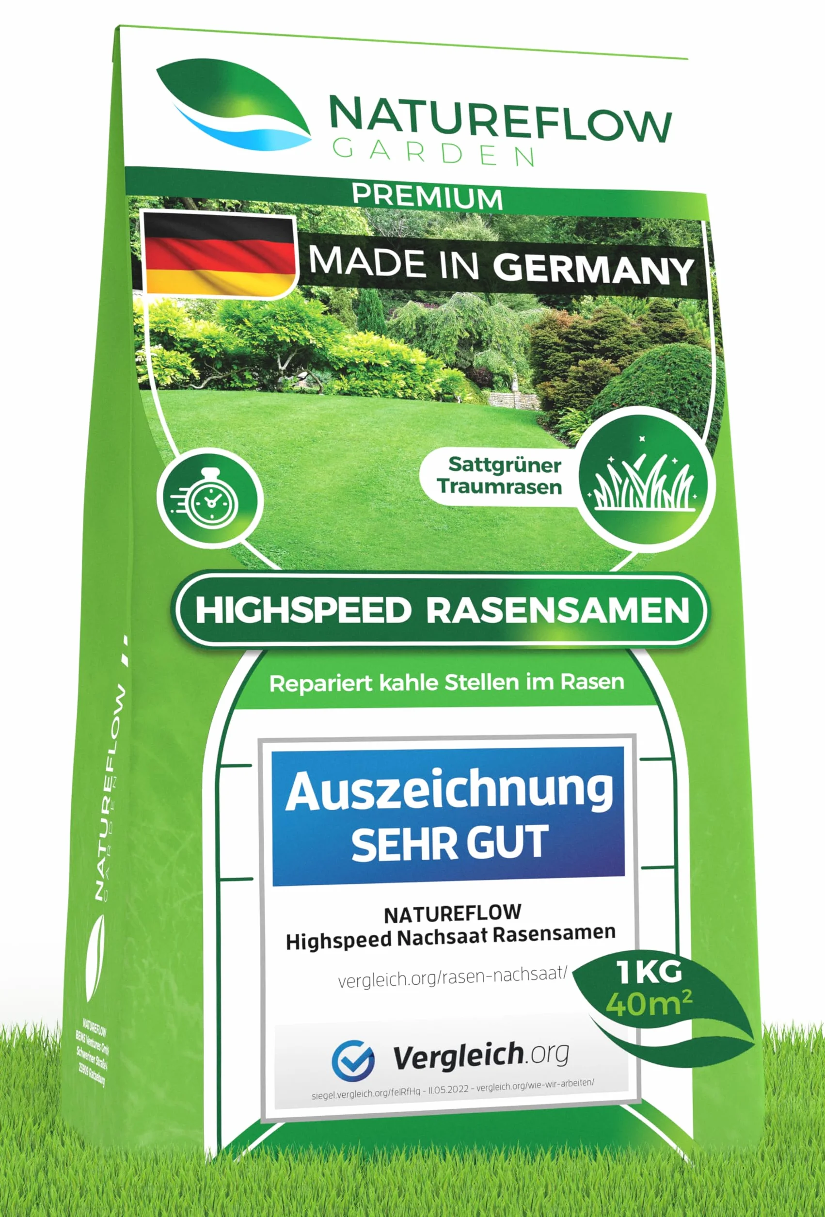 Natureflow Nasiona trawy premium szybko kiełkujące 1 kg