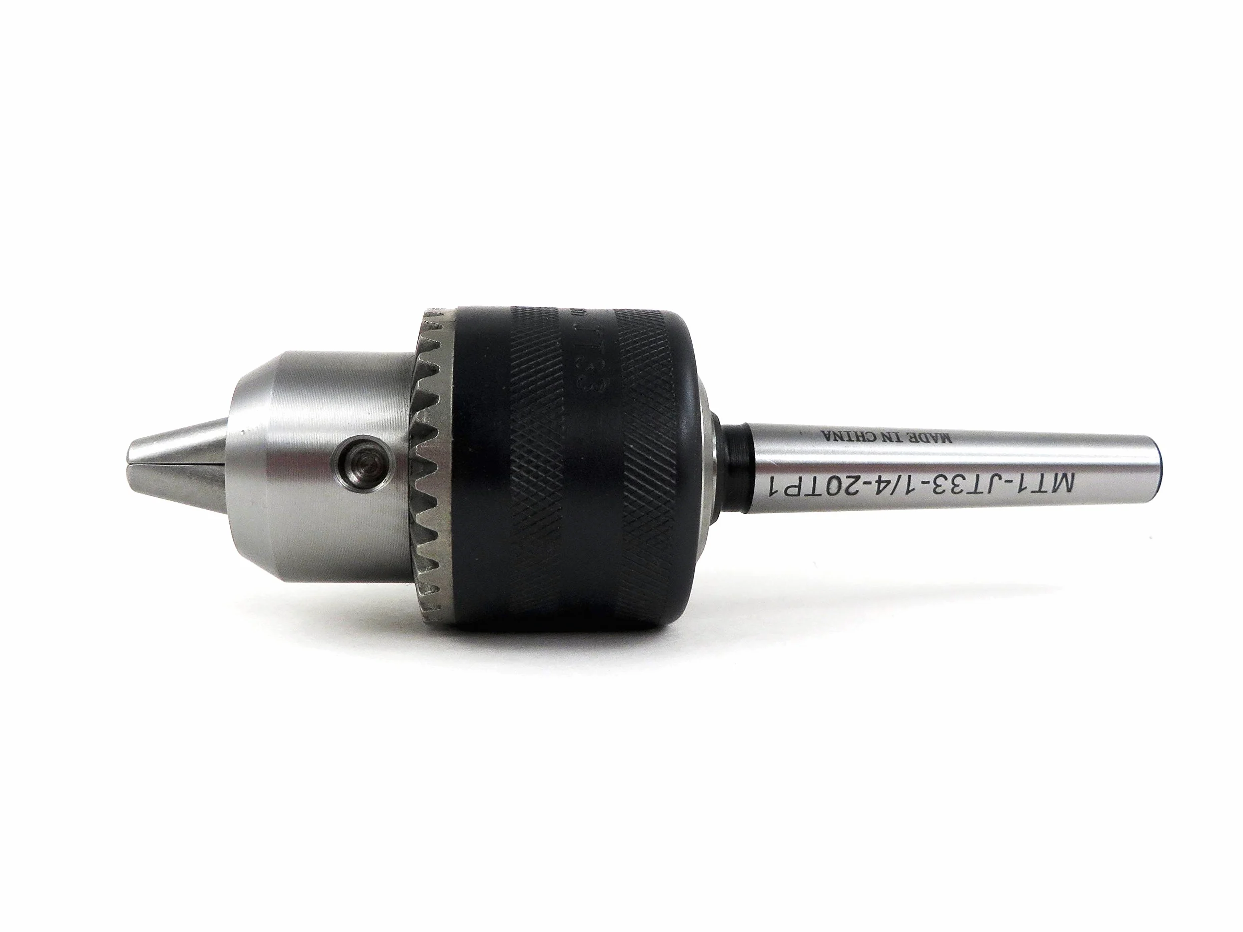 Taytools 467221 Uchwyt wiertarski 3-szczękowy 1/16-1/2" ze stożkiem MT1 i kluczem do dokręcania szczęk lub wiertarką, młynem lub tokarką