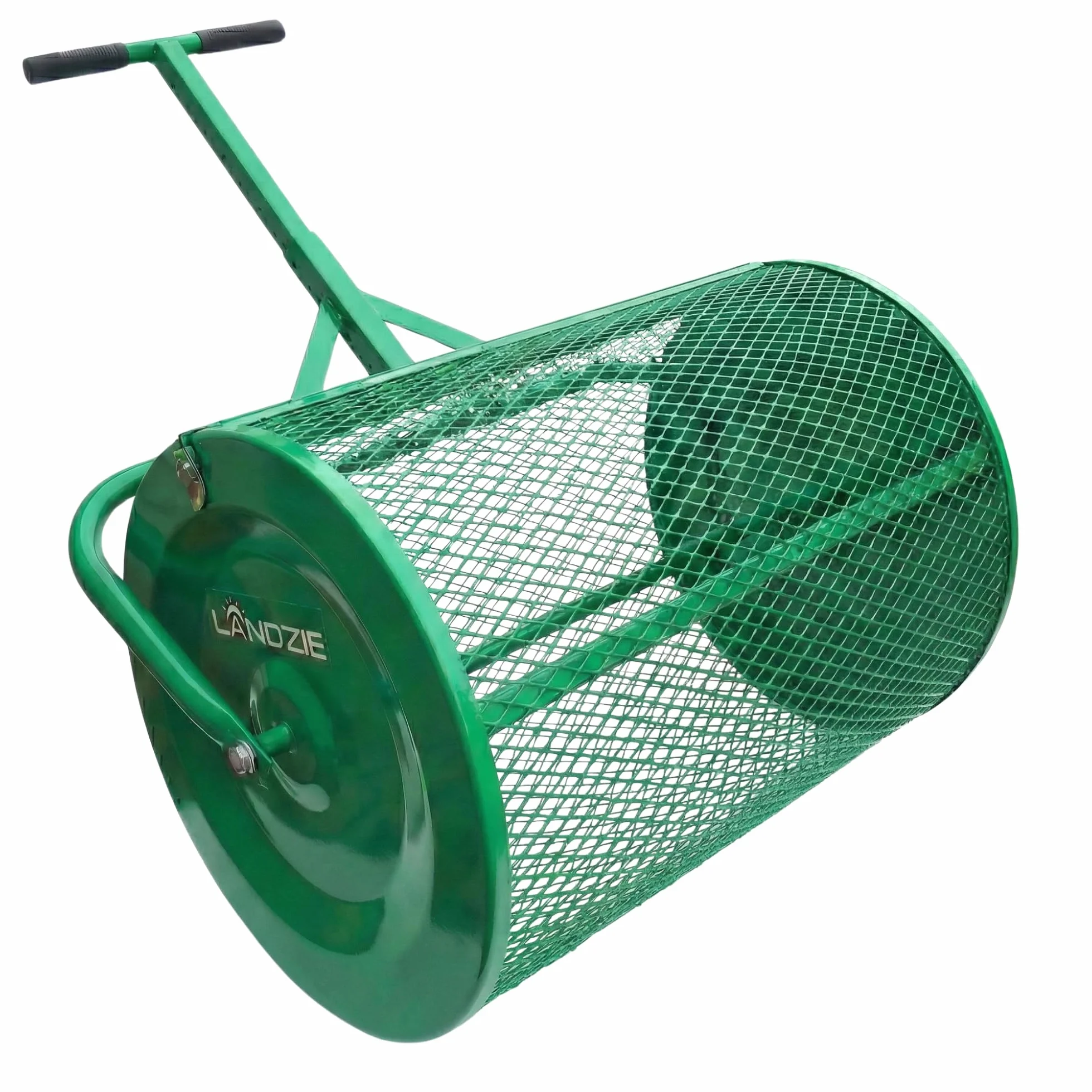 Landzie Rozrzutnik do Trawnika, Metalowy Kosz Siatkowy 61 cm, Rozsiewacz Kompostu