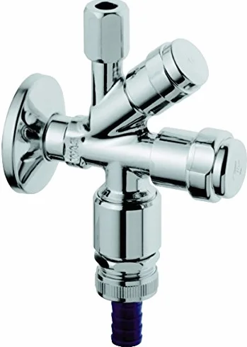 Sanitop-Wingenroth 17509 8 Grohe zawór kątowy kombi 41082 1/2 cala, chromowany mosiądz, zawór narożny 41082