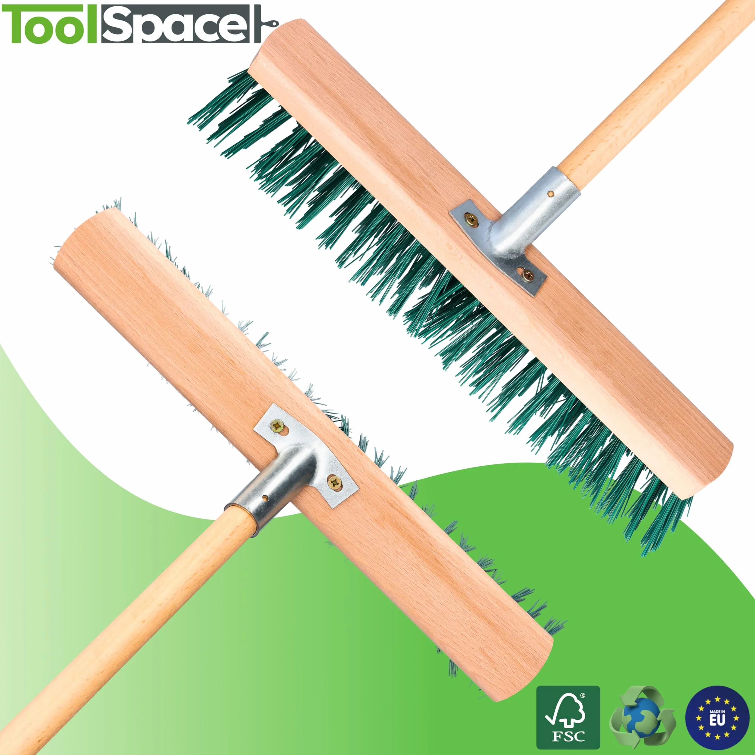 ToolSpace Szczotka do zamiatania ulic i kostki brukowej Miotła Ulicówka 40 cm do Użytku na Zewnątrz Miotła Ogrodowa do Podjazdu Tarasu Chodników Podwórka Garażu Patio Werandy