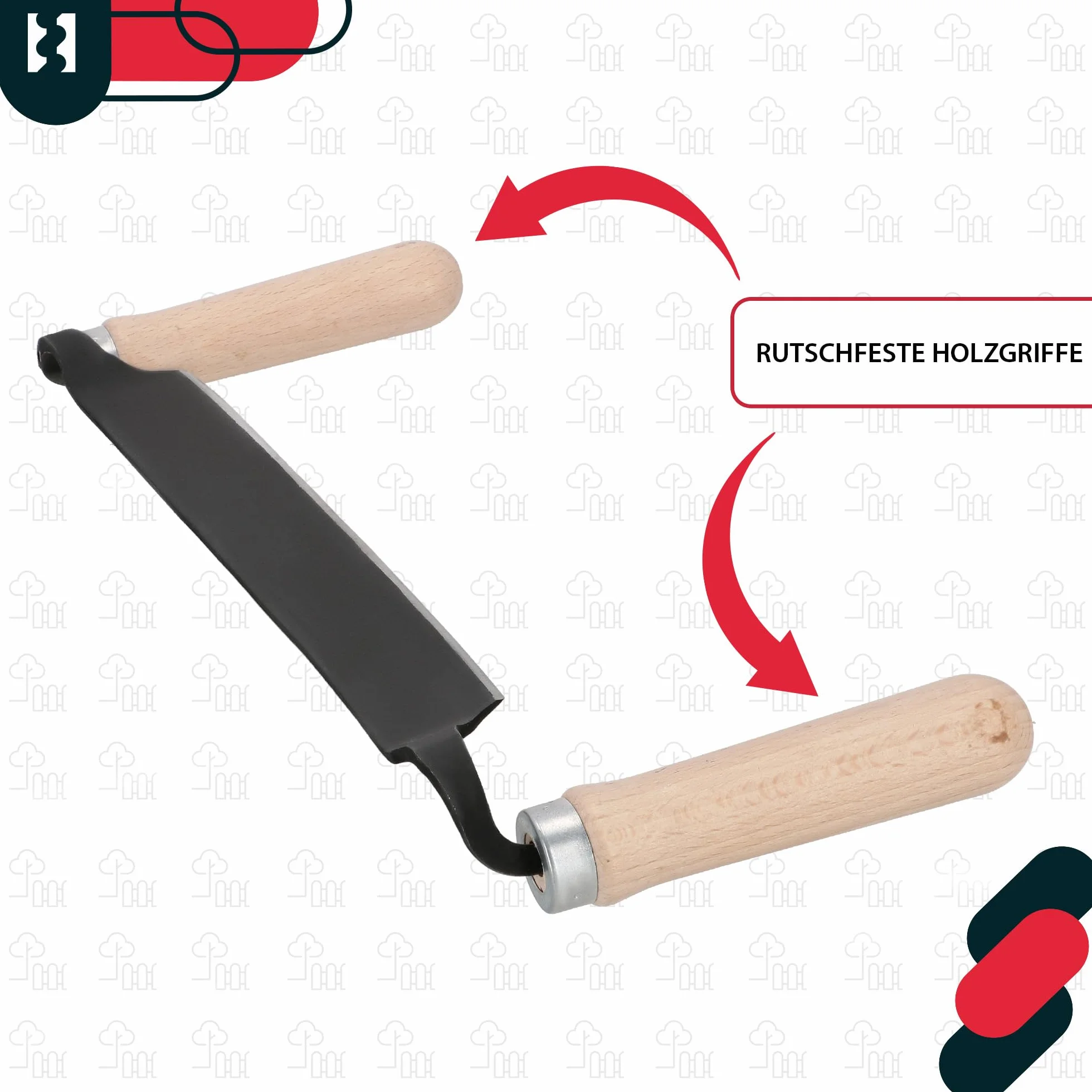 KOTARBAU Ośnik do Korowania 28 cm Korowaczka Strug do Kory Drewna Kuty Prosty