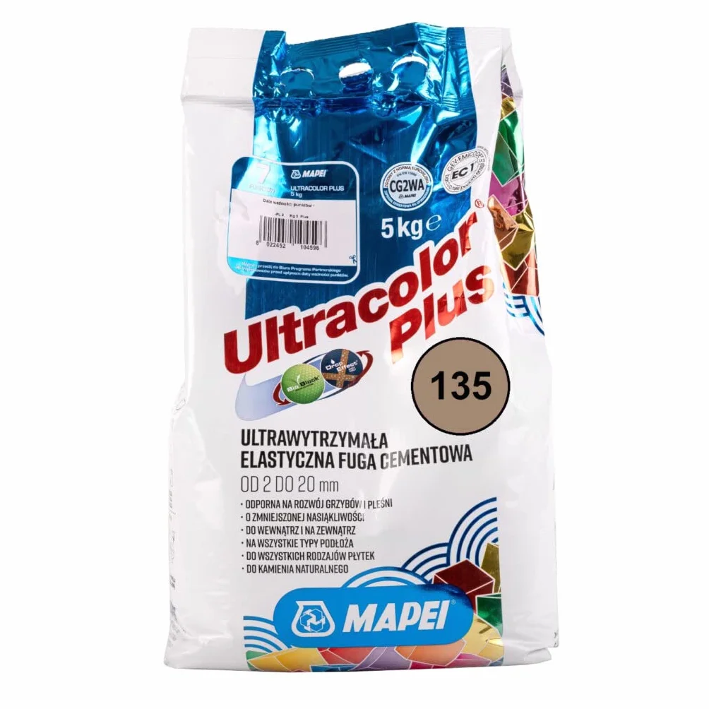 Fuga cementowa MAPEI ULTRACOLOR PLUS 5kg 135 złoty pył
