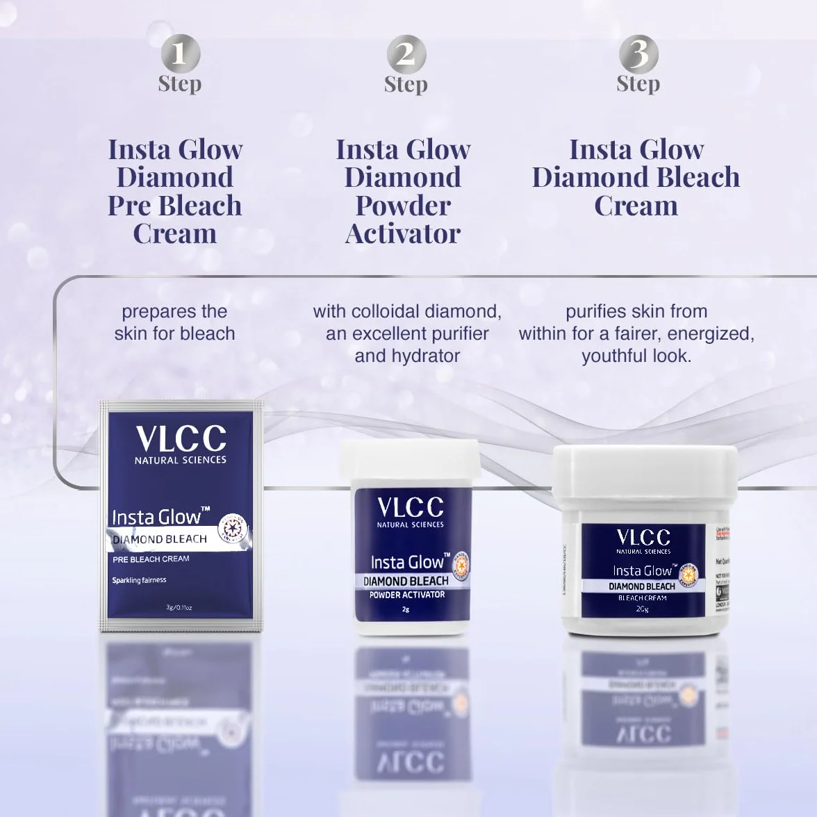 VLCC Insta Glow Diamond Bleach 60 GM