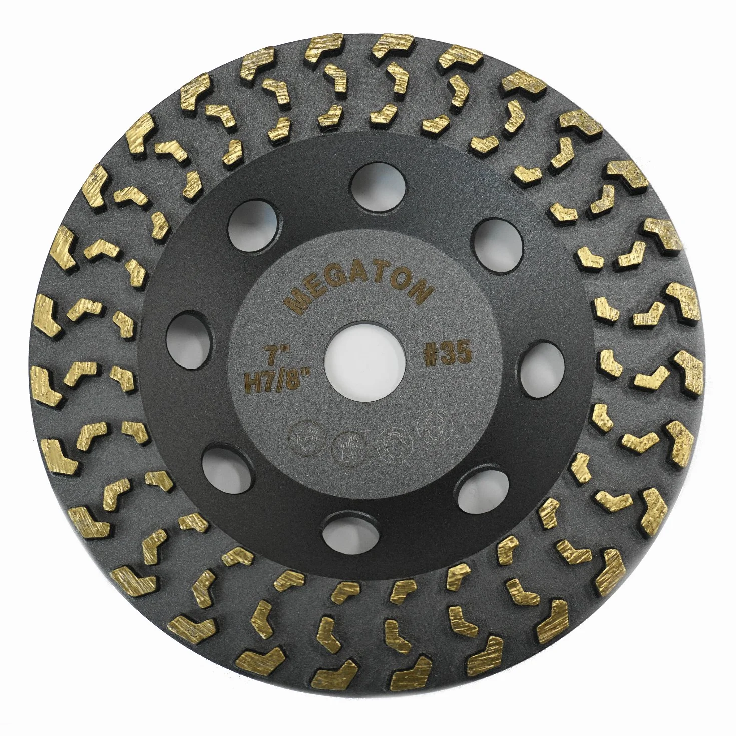 Trenion Megatron 18 cm diamentowa tarcza szlifierska do usuwania każdego betonu, farby, żywicy epoksydowej, kleju i mastyksu z najnowszą technologią CDB (Megatron 7 cali)