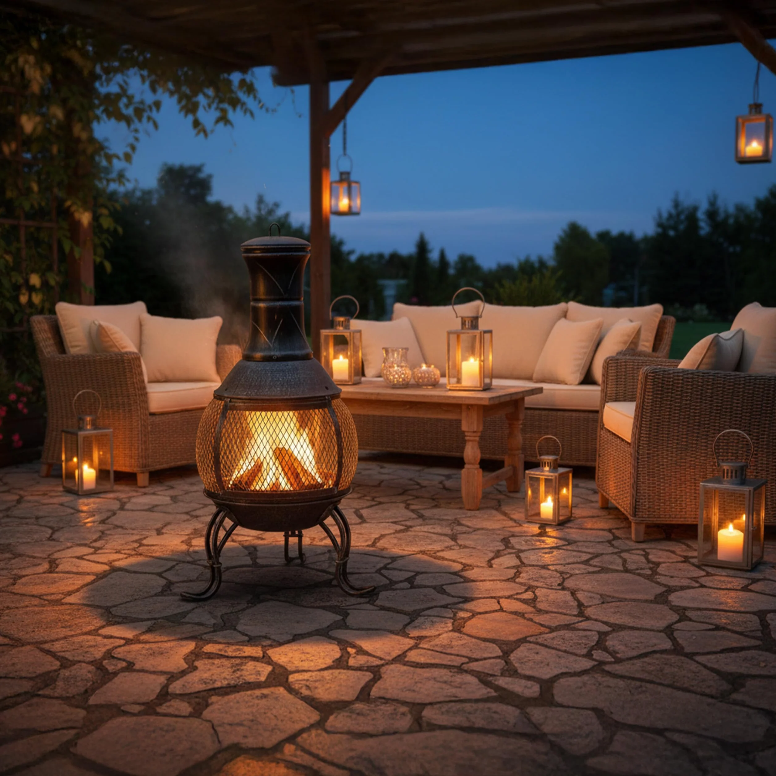 Relaxdays Chiminea, ogrzewanie tarasowe, poker, ruch, osłona przed iskrami, patio, taras, antyczny wygląd, palenisko, wysokość 89 cm, szary