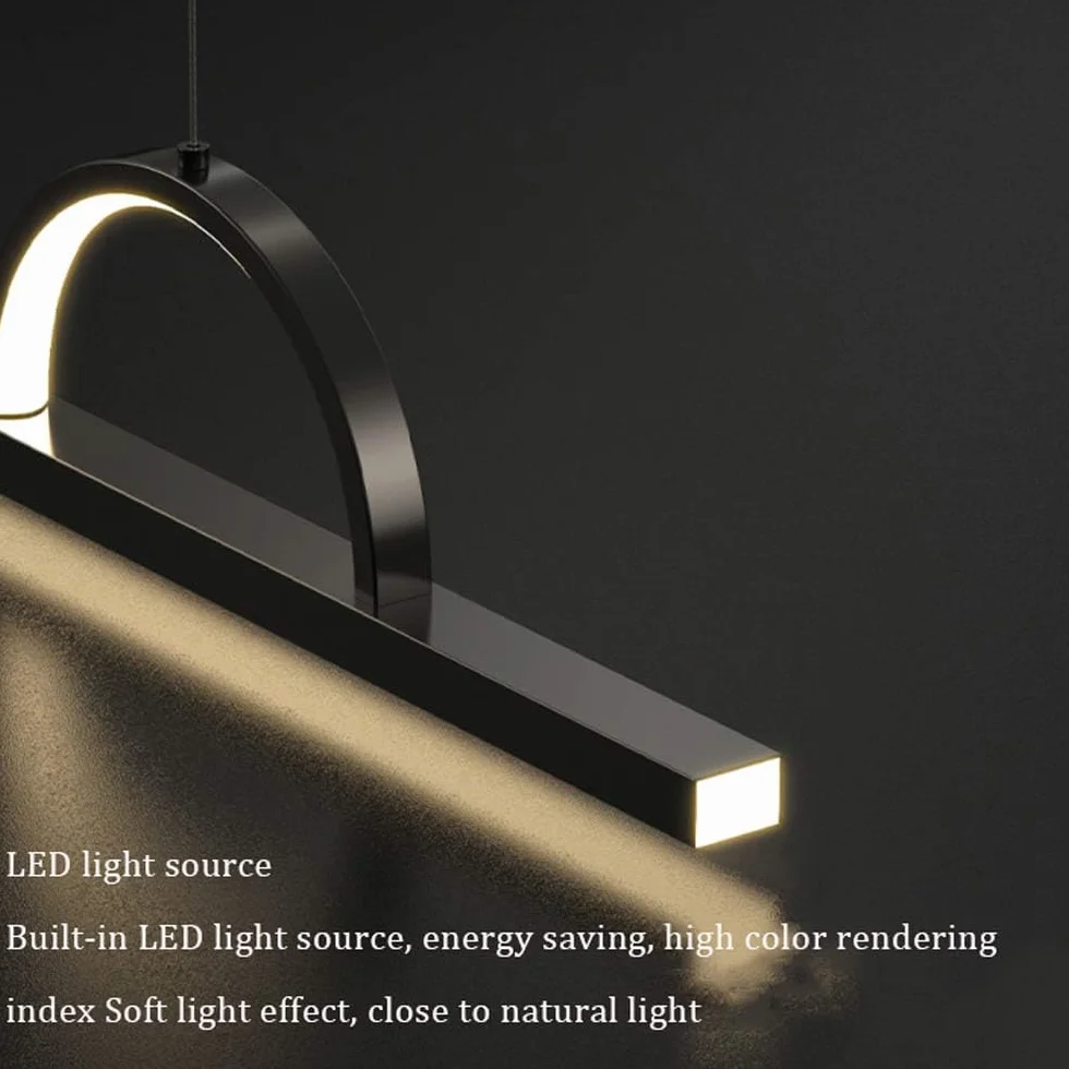 Lampy Wiszące LED Złota Miedź Liniowa Wyspa Jadalnia Światła LED Ściemnianie Liniowy Żyrandol Kompatybilny ze Stołem Do Jadalni Stół Bilardowy s