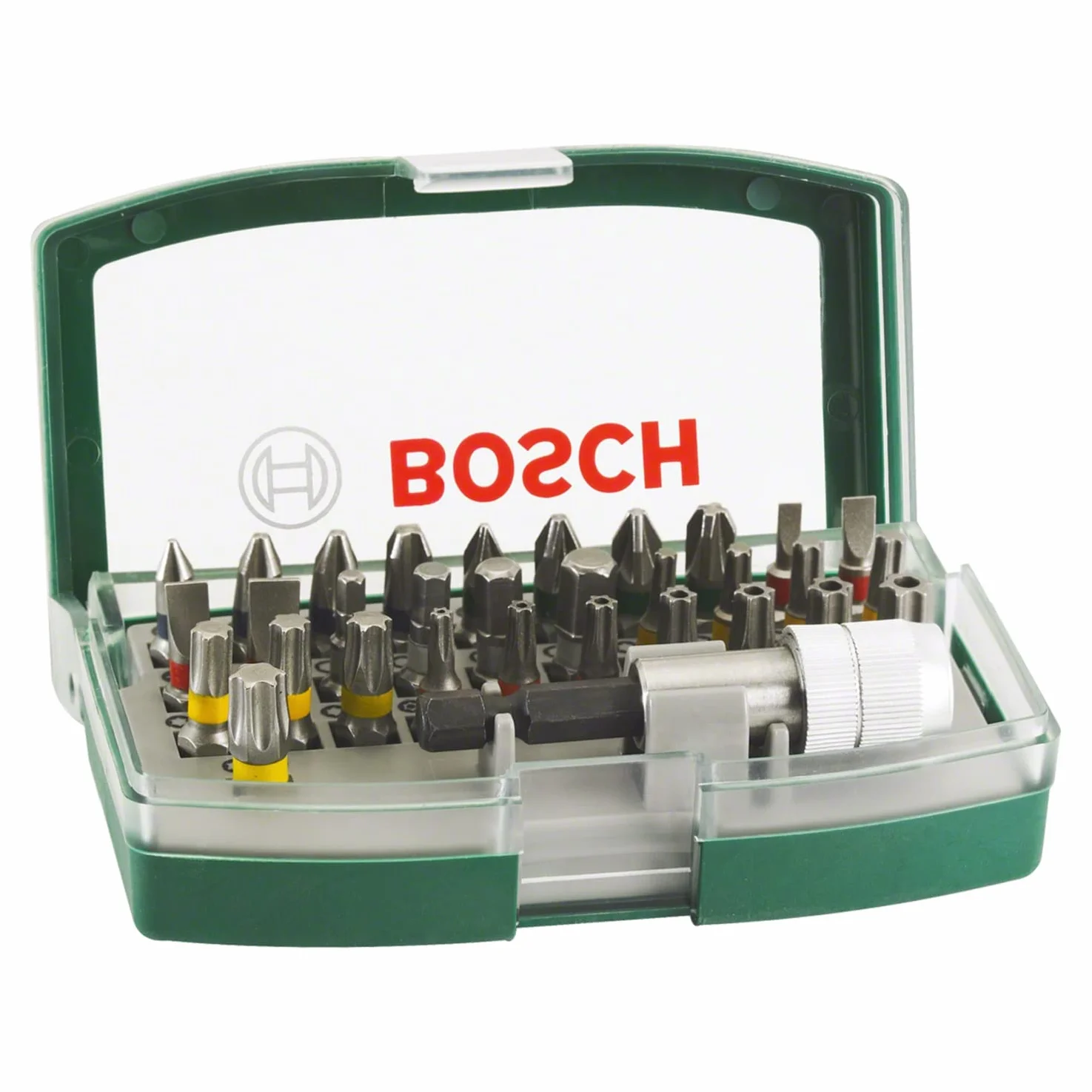 Bosch Professional 32-częściowy zestaw bitów do wkrętarek (bity PH, PZ, sześciokątne, T, TH, S, osprzęt do wiertarki i wkrętarki)