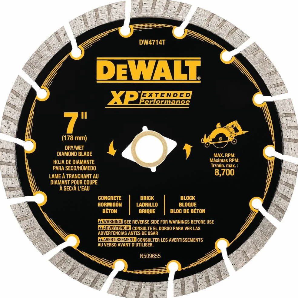 DEWALT DW4714T 7" XP Turbo Seg diamentowe ostrze